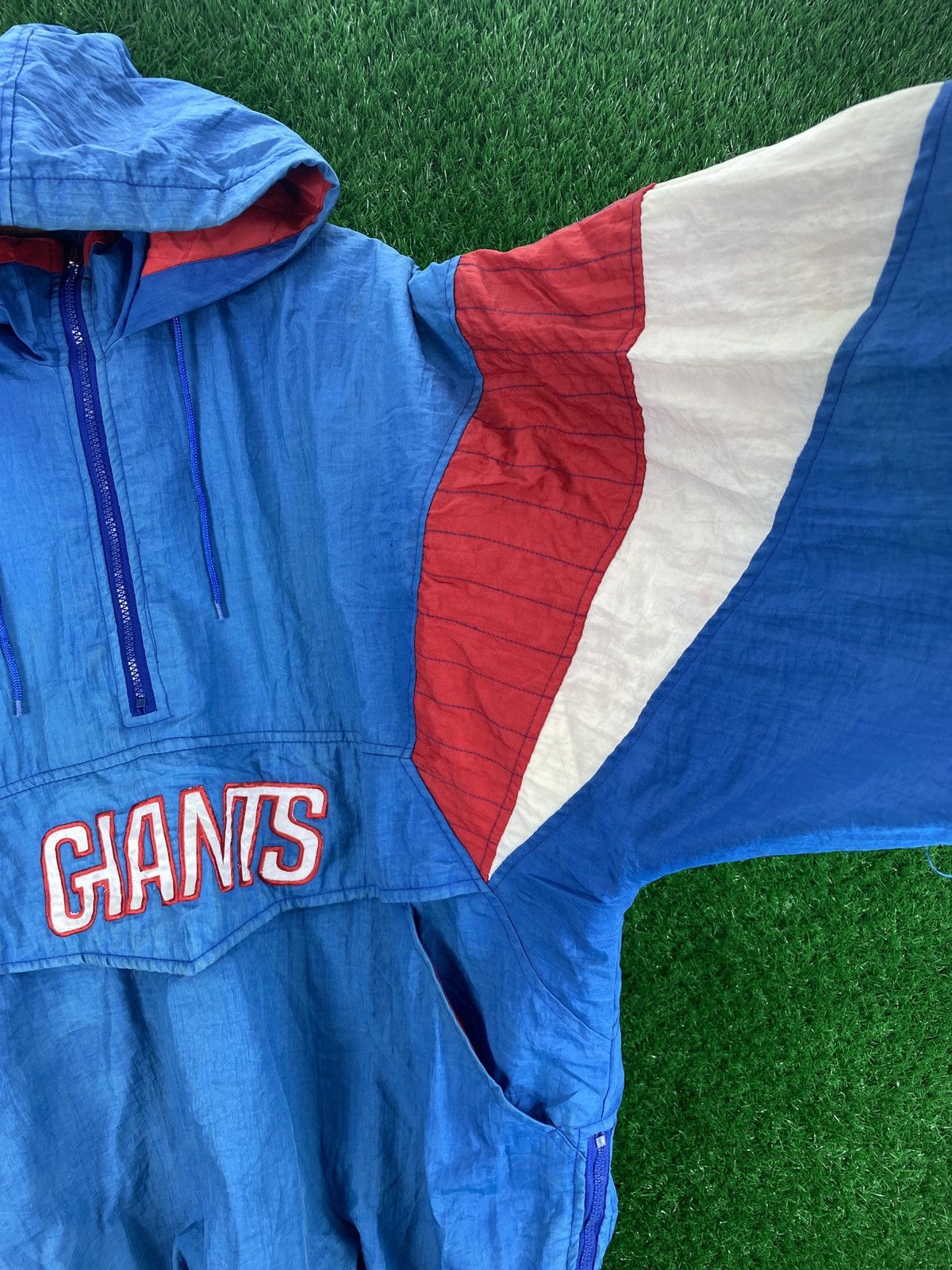 Giant × Starter × Vintage Vintage Giants Starter Anorak Windbreaker Jacket Size US XXL / EU 58 / 5 - 4 Thumbnail