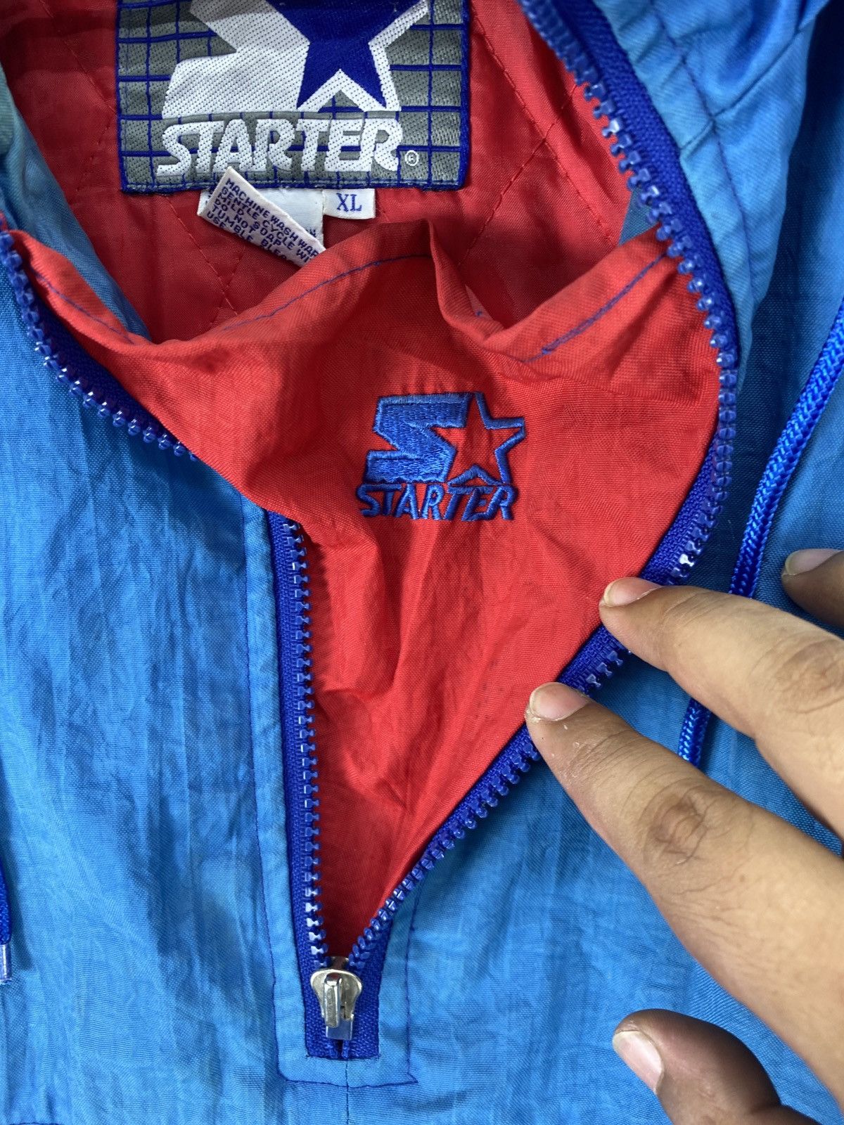 Giant × Starter × Vintage Vintage Giants Starter Anorak Windbreaker Jacket Size US XXL / EU 58 / 5 - 9 Thumbnail