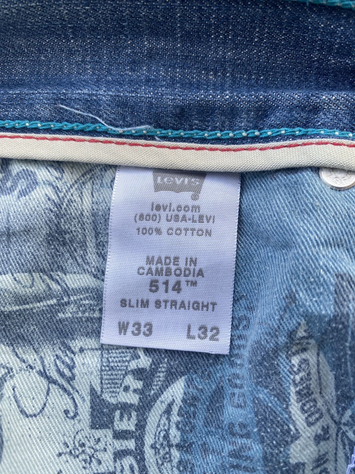 Jean × Levi's × Vintage VINTAGE LEVIS 514 BLUE WASH JEANS-J410 Size US 35 - 7 Thumbnail