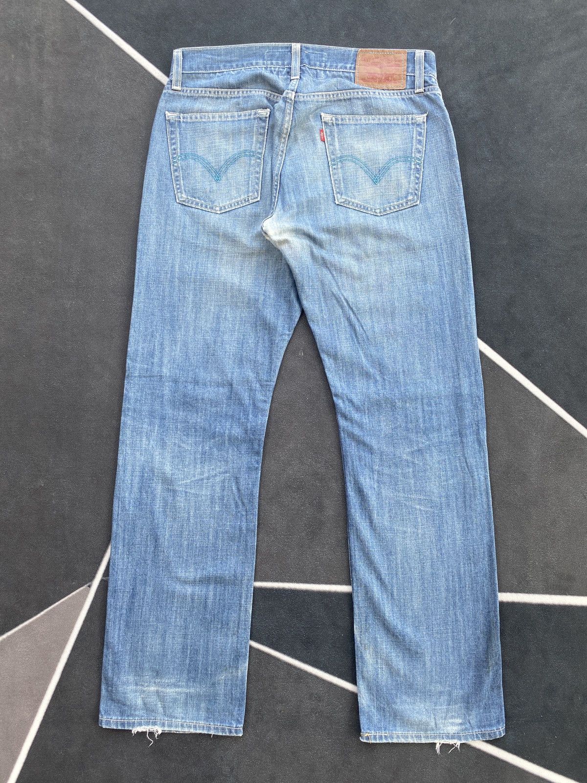 Jean × Levi's × Vintage VINTAGE LEVIS 514 BLUE WASH JEANS-J410 Size US 35 - 3 Thumbnail