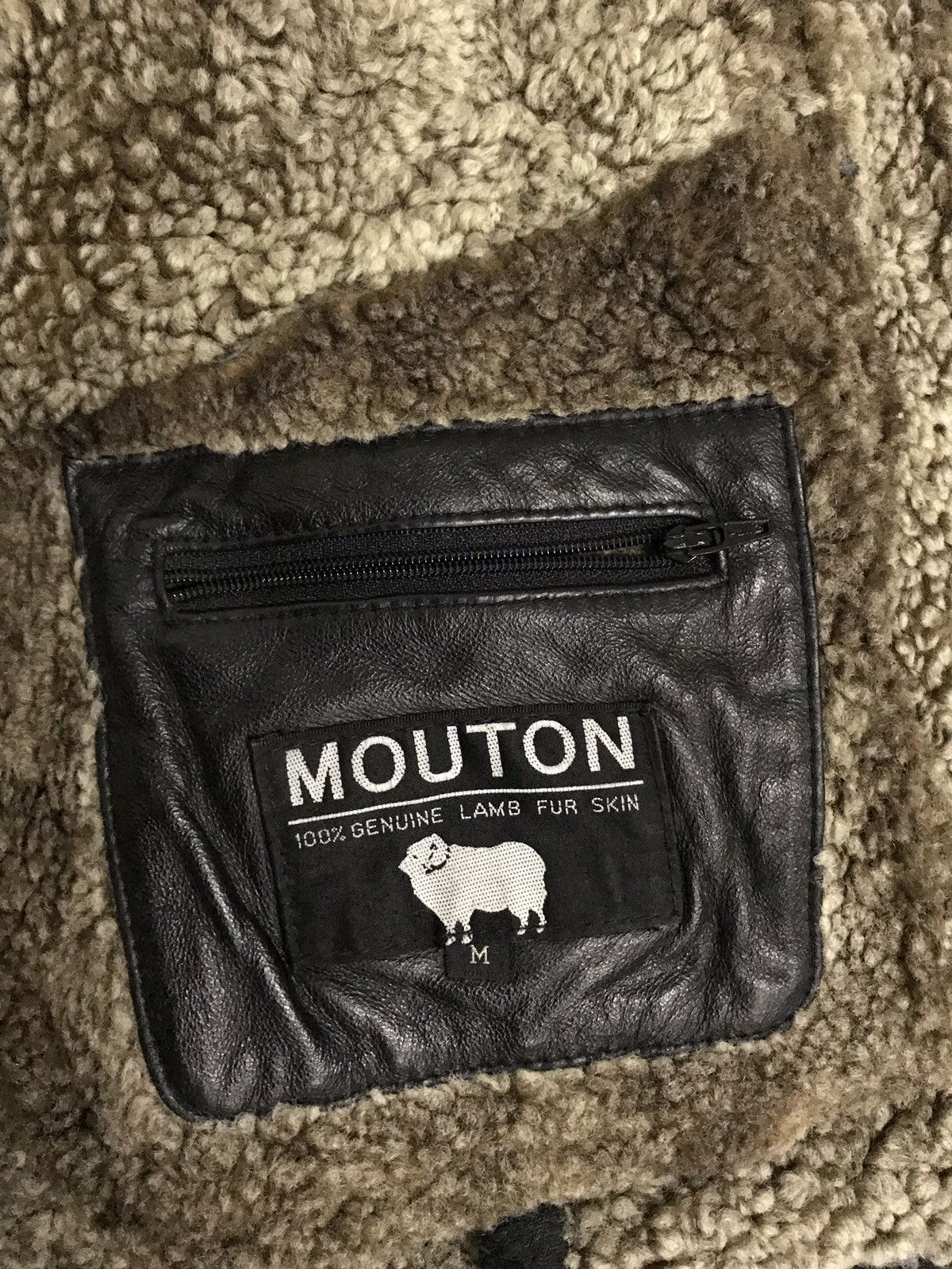 Vintage Mouton Genuine Lamb Skin Leather Jacket Fur Lining Size US M / EU 48-50 / 2 - 4 Thumbnail