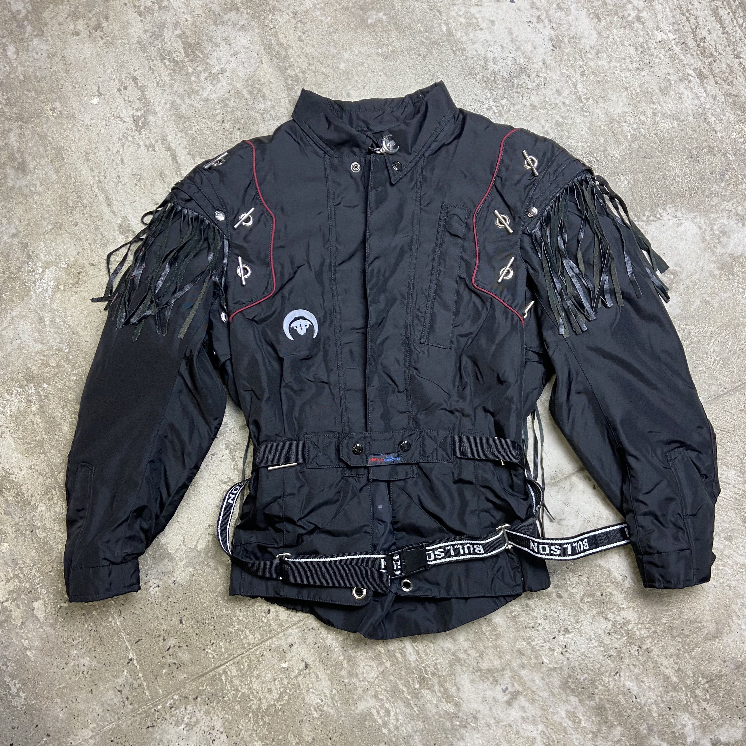 Vintage 1980s BULLSON ARCHIVE EXCELLENT BONDAGE BIKER JACKET № 2019 Size US L / EU 52-54 / 3 - 2 Thumbnail