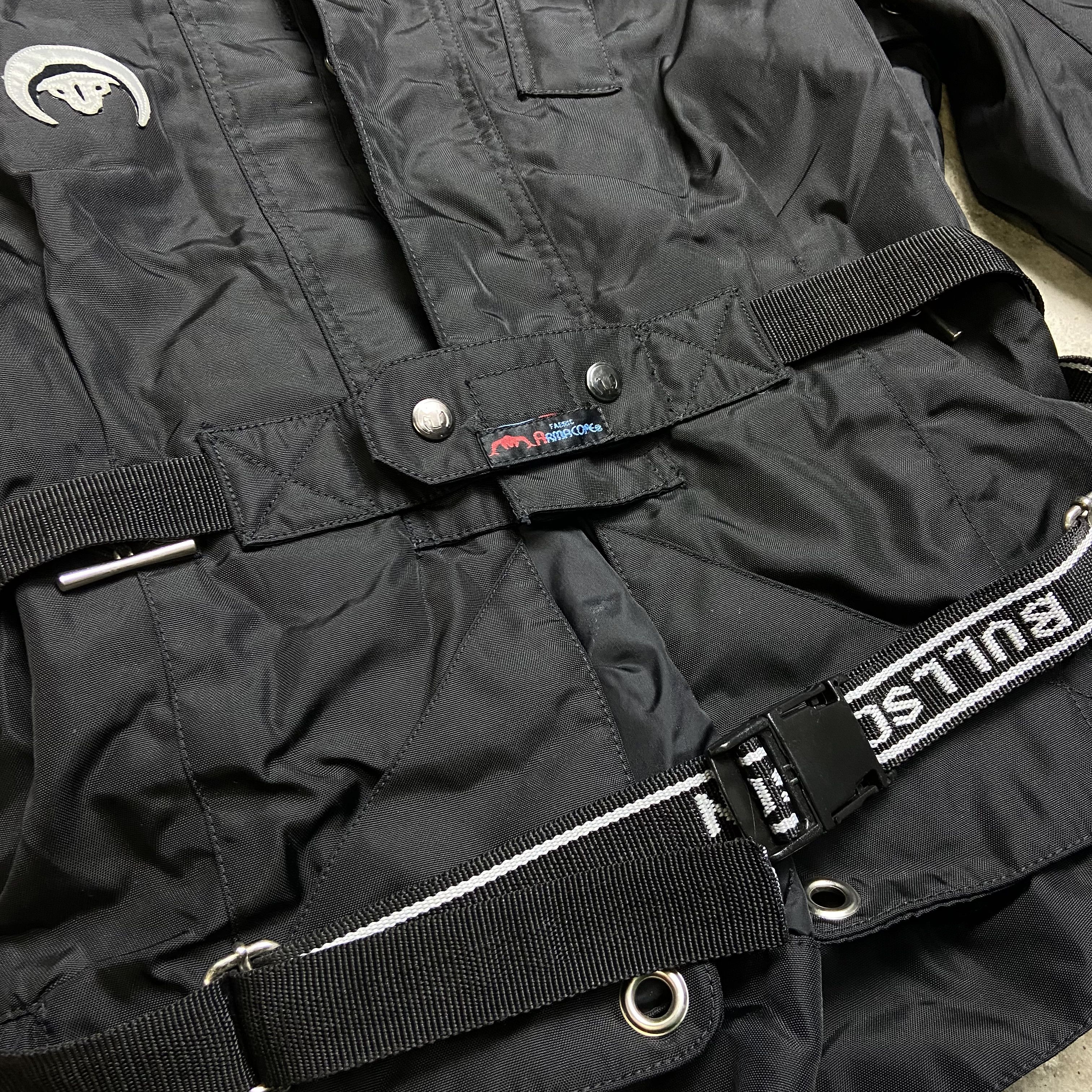 Vintage 1980s BULLSON ARCHIVE EXCELLENT BONDAGE BIKER JACKET № 2019 Size US L / EU 52-54 / 3 - 9 Thumbnail