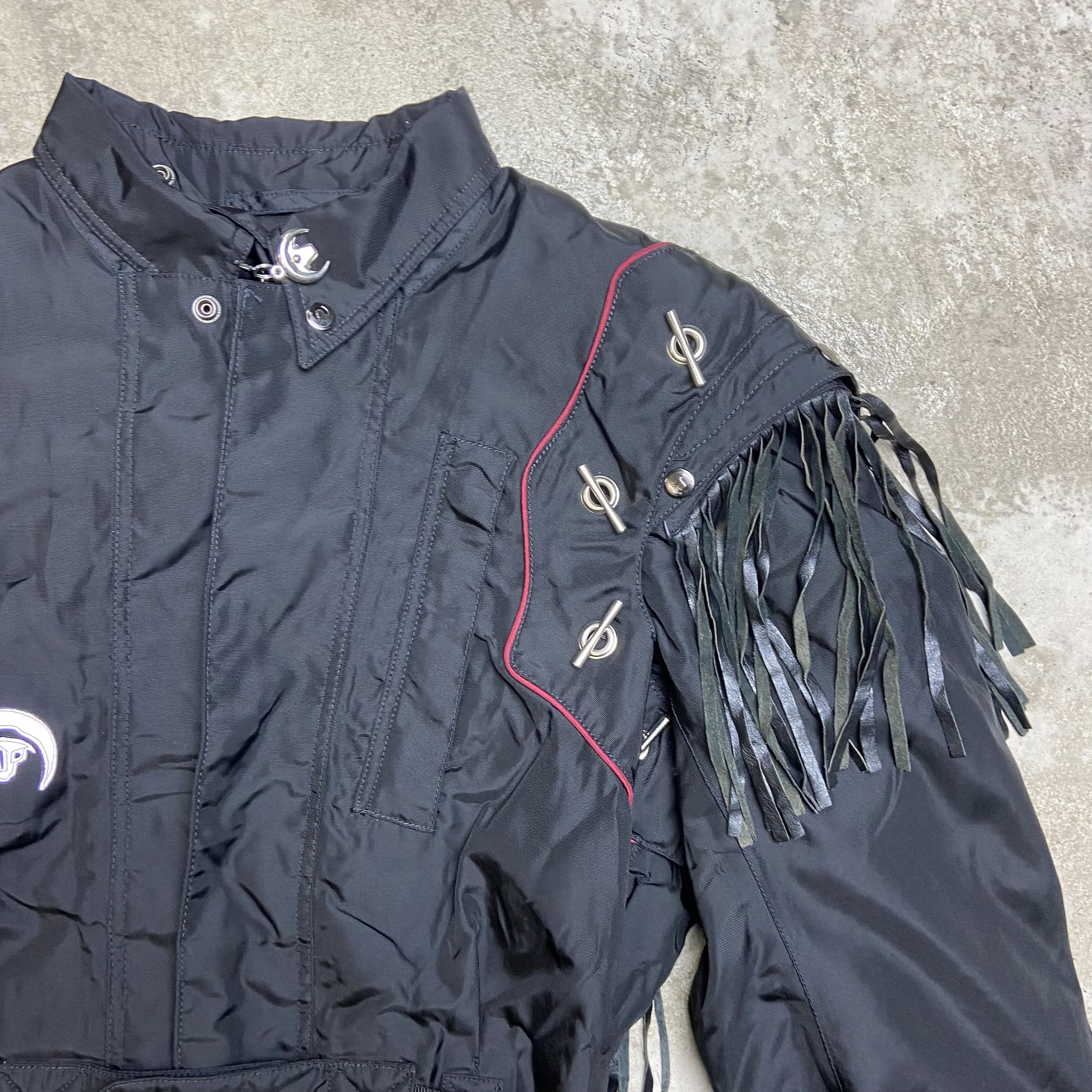 Vintage 1980s BULLSON ARCHIVE EXCELLENT BONDAGE BIKER JACKET № 2019 Size US L / EU 52-54 / 3 - 5 Thumbnail
