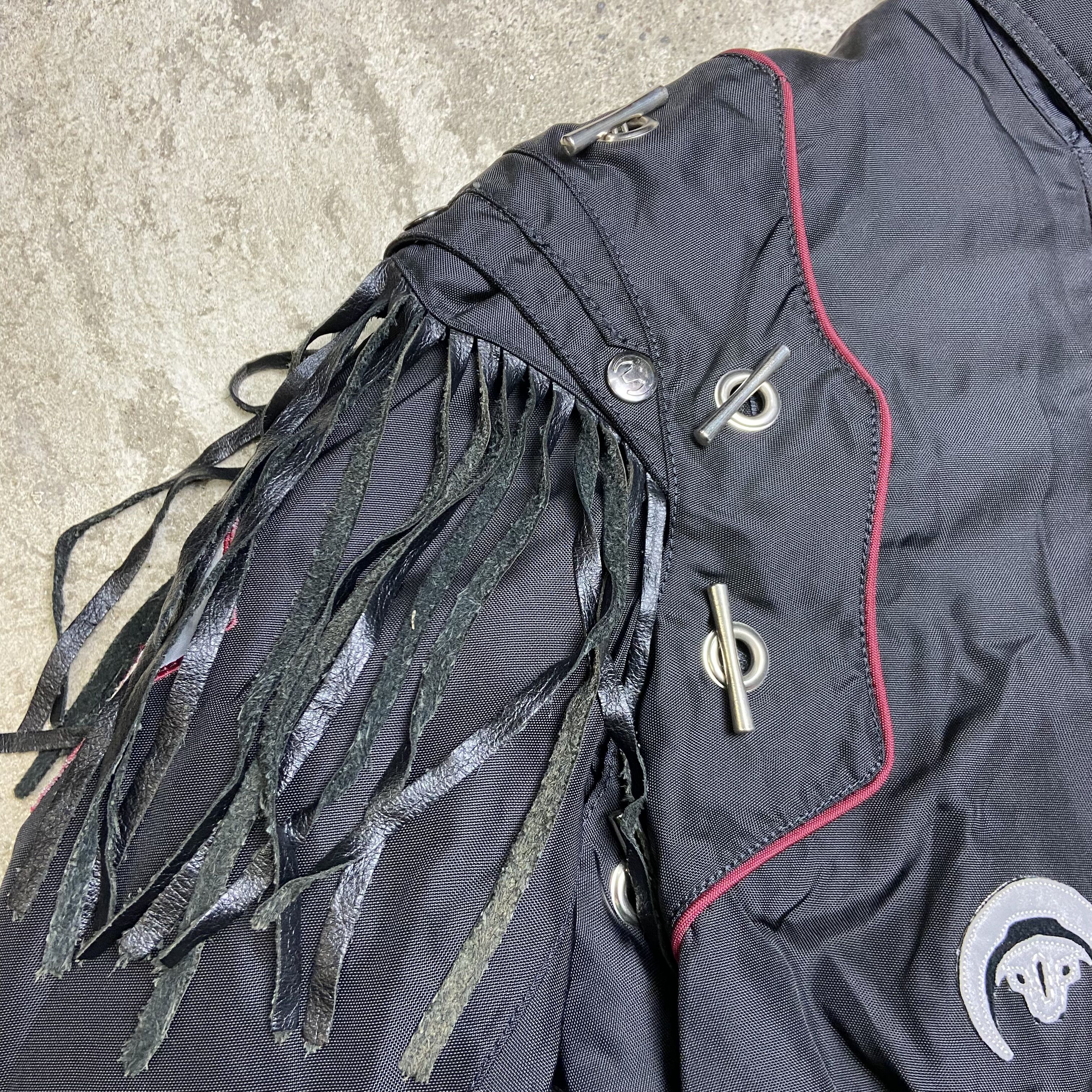 Vintage 1980s BULLSON ARCHIVE EXCELLENT BONDAGE BIKER JACKET № 2019 Size US L / EU 52-54 / 3 - 6 Thumbnail