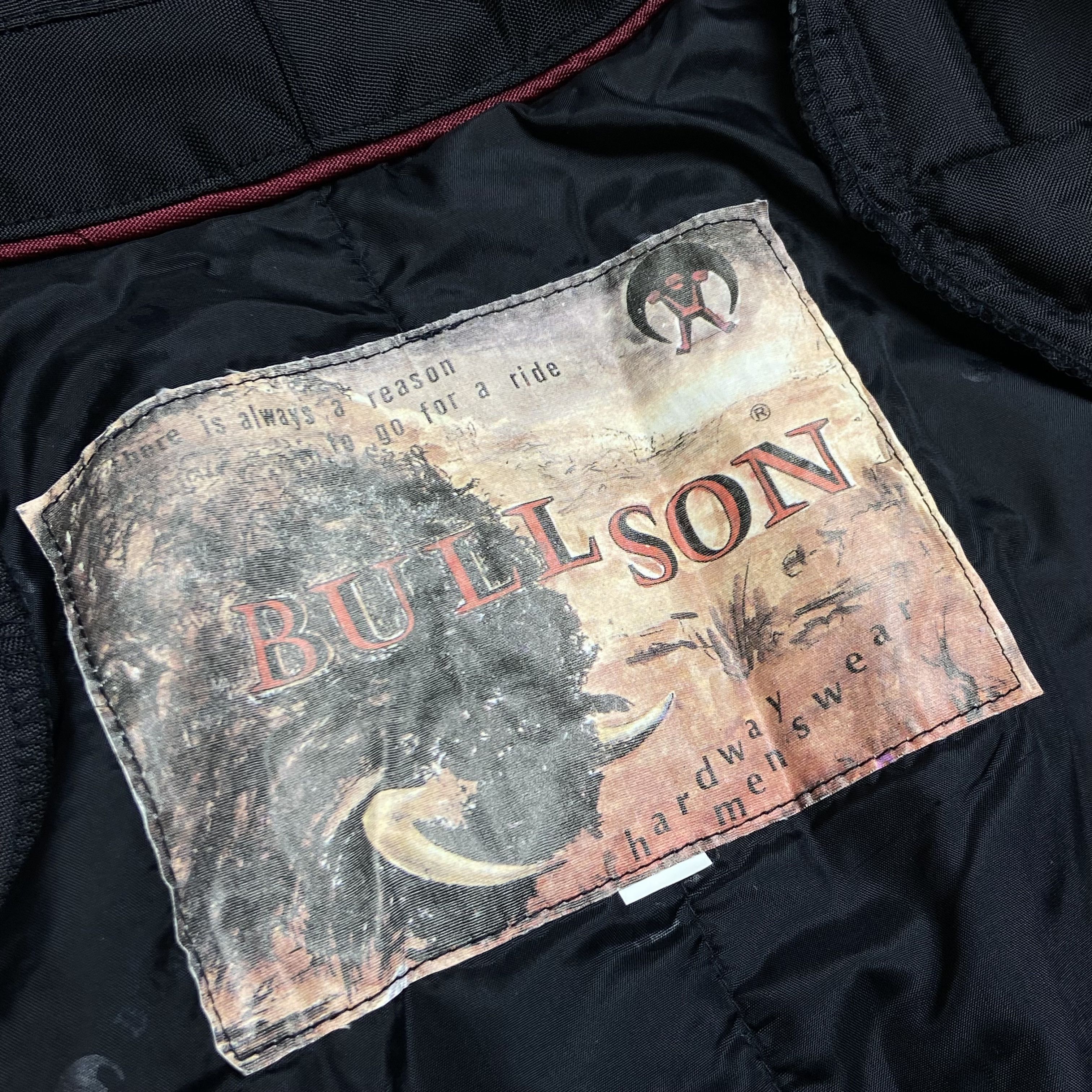 Vintage 1980s BULLSON ARCHIVE EXCELLENT BONDAGE BIKER JACKET № 2019 Size US L / EU 52-54 / 3 - 13 Thumbnail