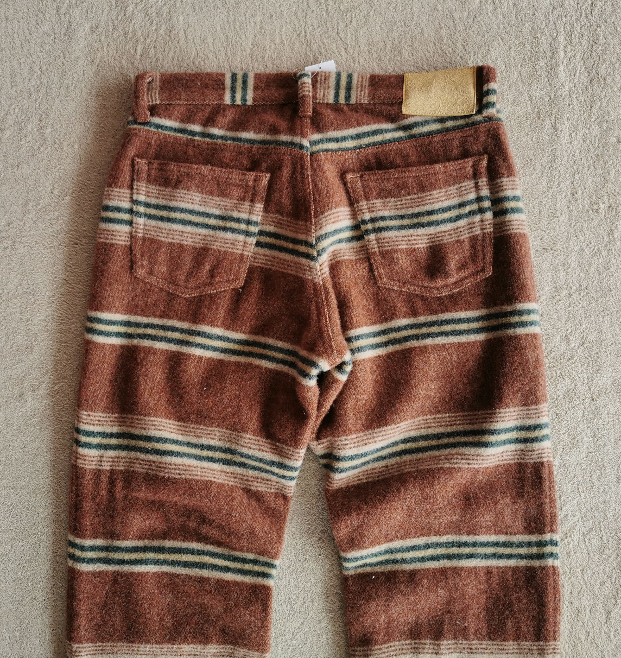 Japanese Brand Fleece Striped Pants Size US 32 / EU 48 - 6 Thumbnail