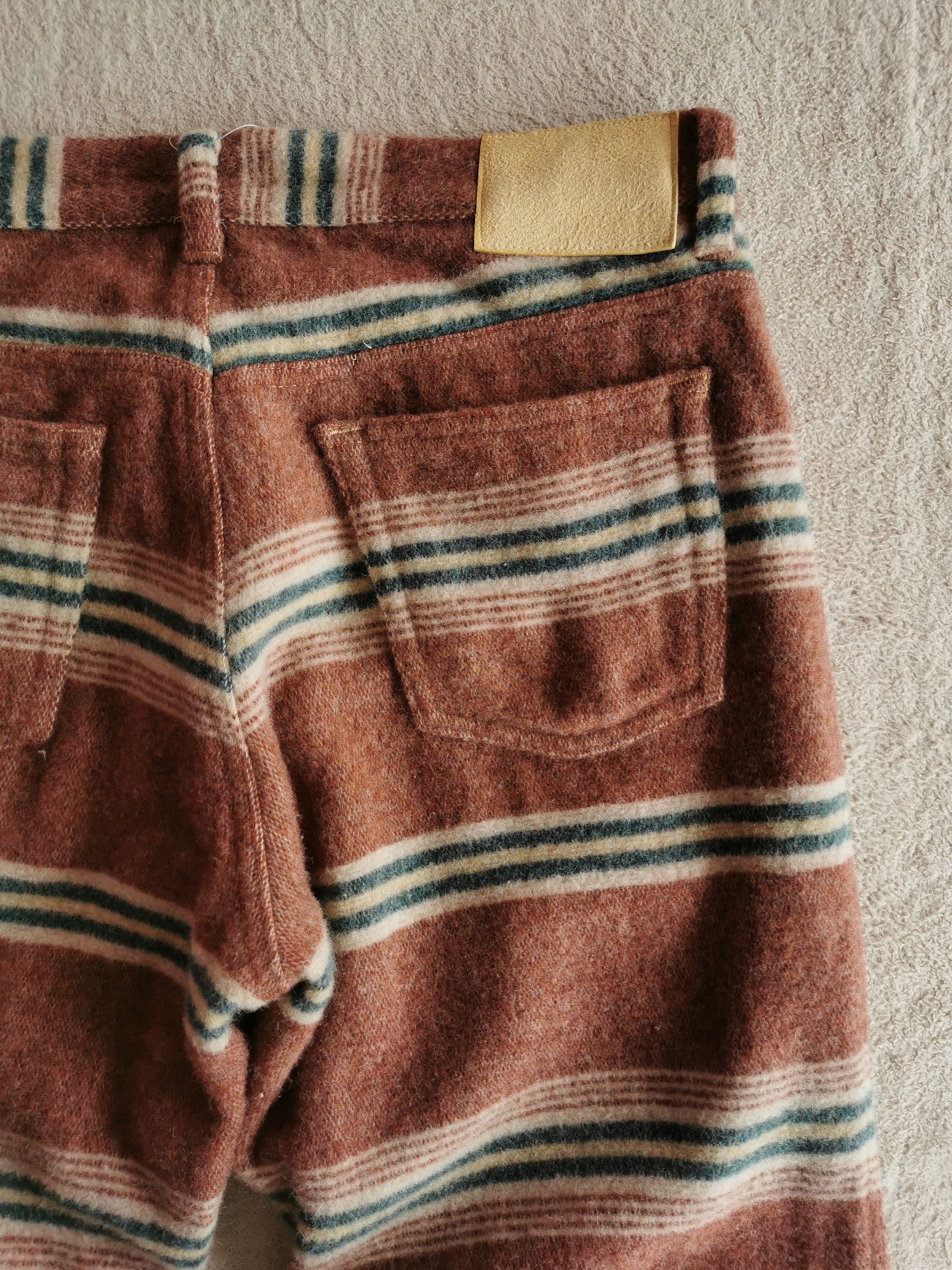 Japanese Brand Fleece Striped Pants Size US 32 / EU 48 - 7 Thumbnail