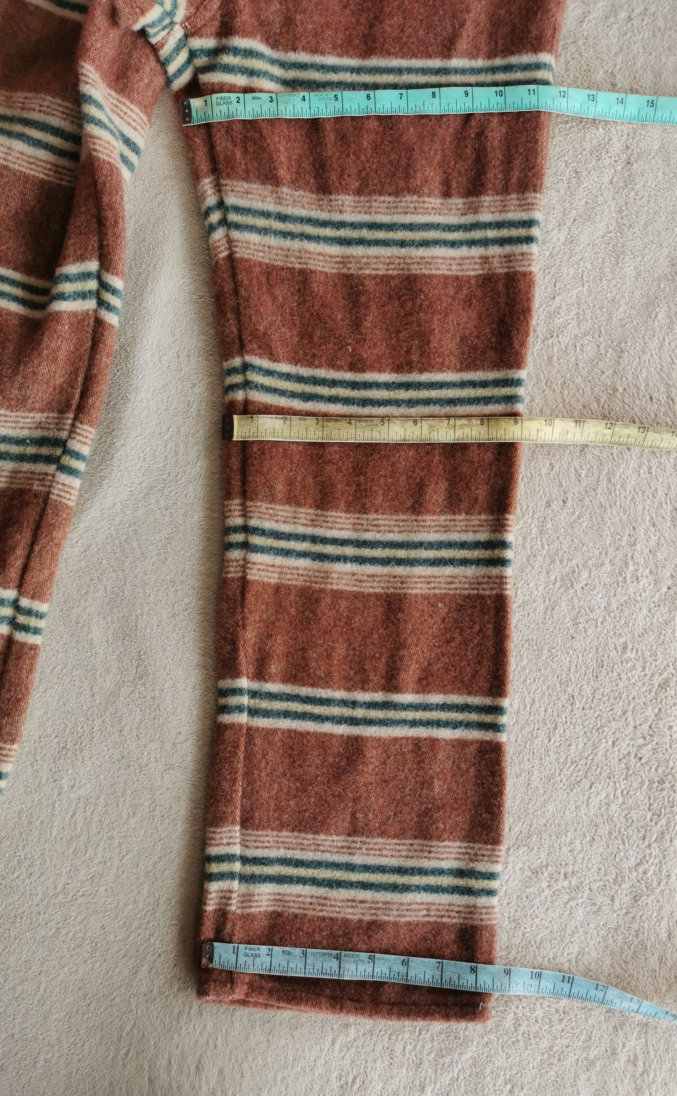 Japanese Brand Fleece Striped Pants Size US 32 / EU 48 - 10 Thumbnail