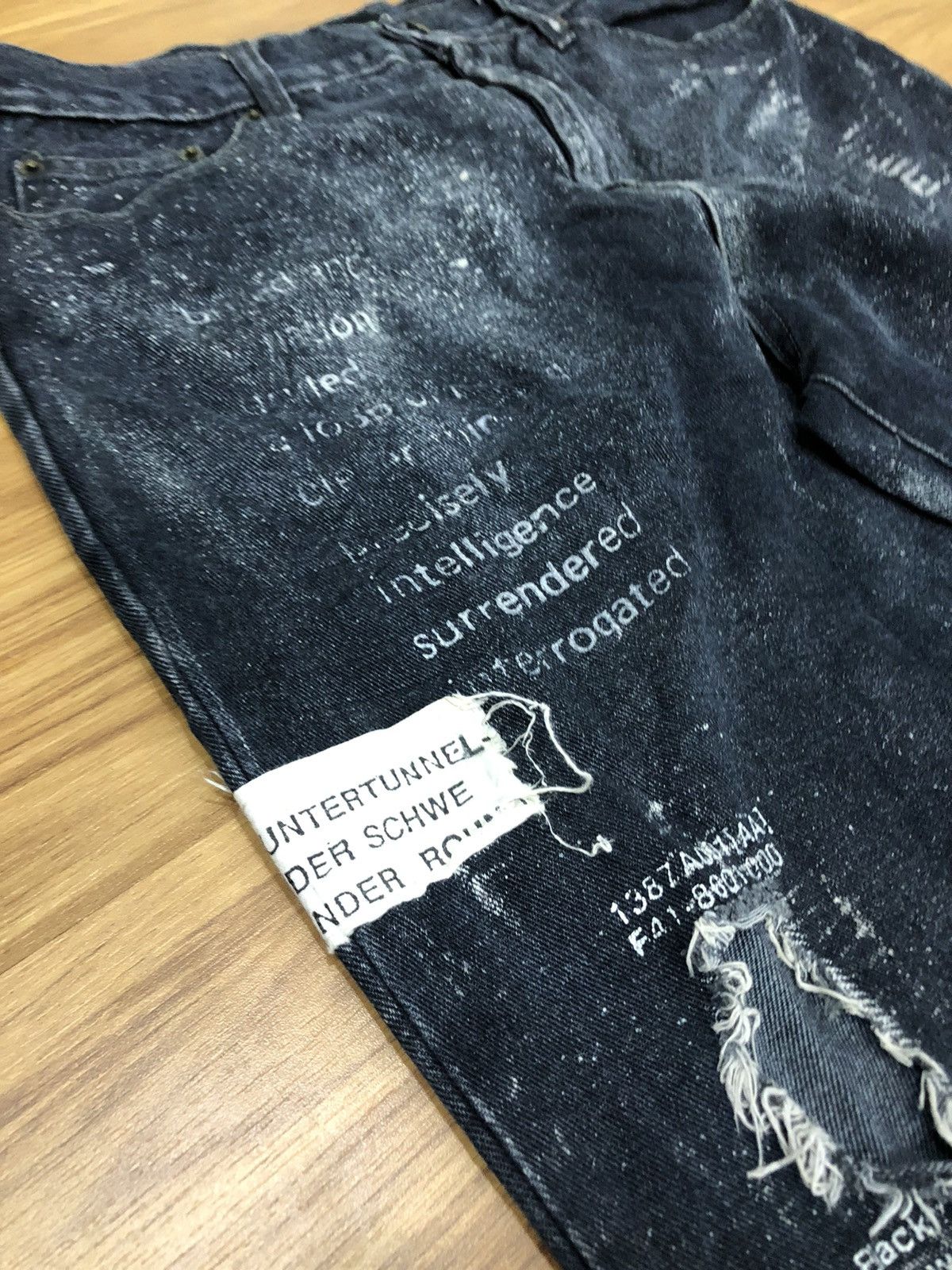 Seditionaries H.Naoto + Die Punk Style Grafitti Poem Paint Splatter Size US 30 / EU 46 - 4 Thumbnail