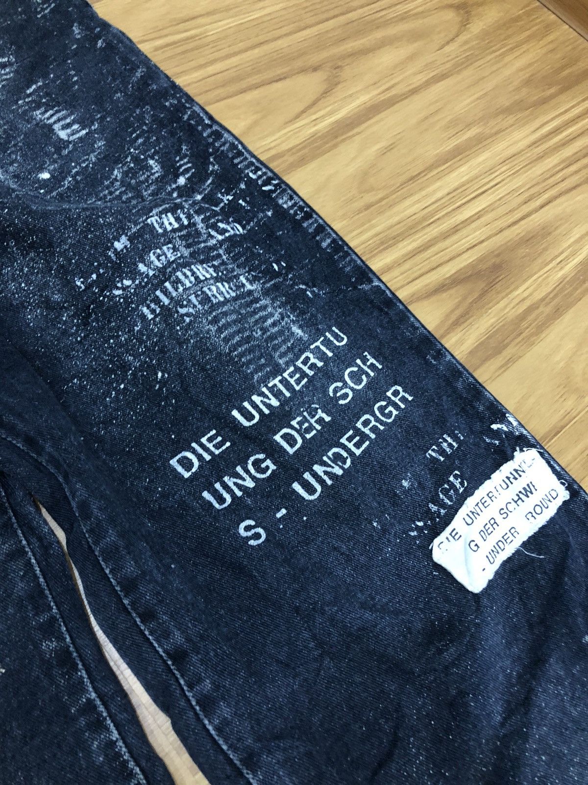 Seditionaries H.Naoto + Die Punk Style Grafitti Poem Paint Splatter Size US 30 / EU 46 - 5 Thumbnail