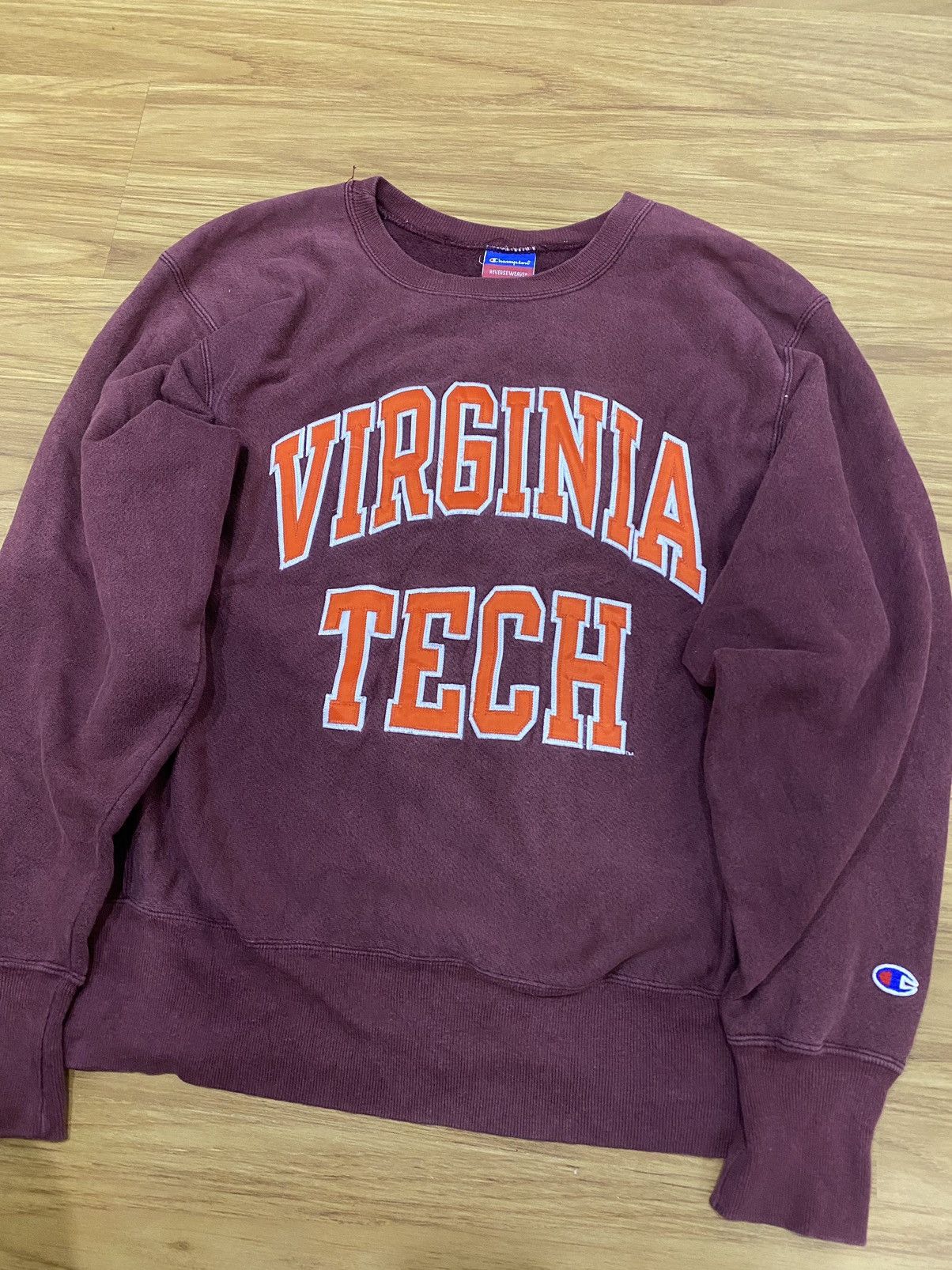 Champion × Vintage Vintage 90’s Virginia Tech Champion Reverse Weave Sweatshirt Size US M / EU 48-50 / 2 - 2 Thumbnail