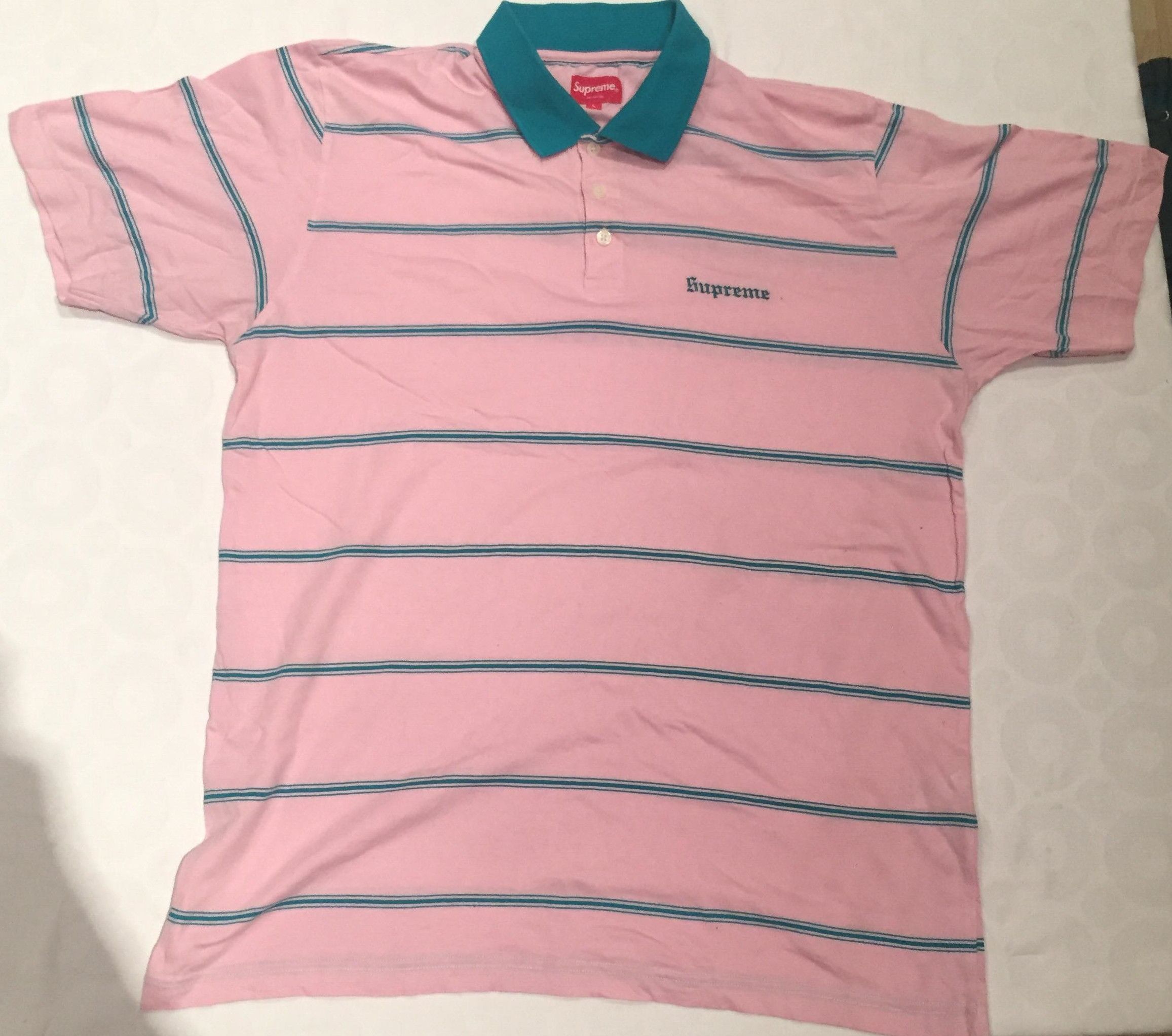 Supreme Stripe Zip L/S Polo 