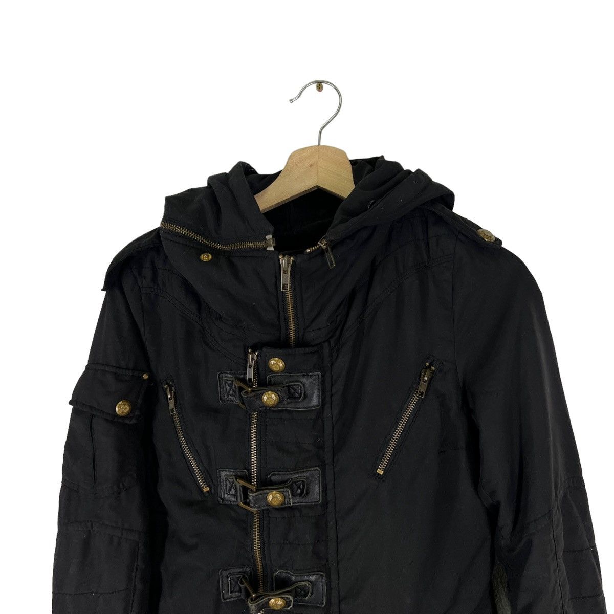 Japanese Brand LONG JACKET PUNK STYLE PARACHITE BIKER SLY JAPAN Size US S / EU 44-46 / 1 - 6 Thumbnail