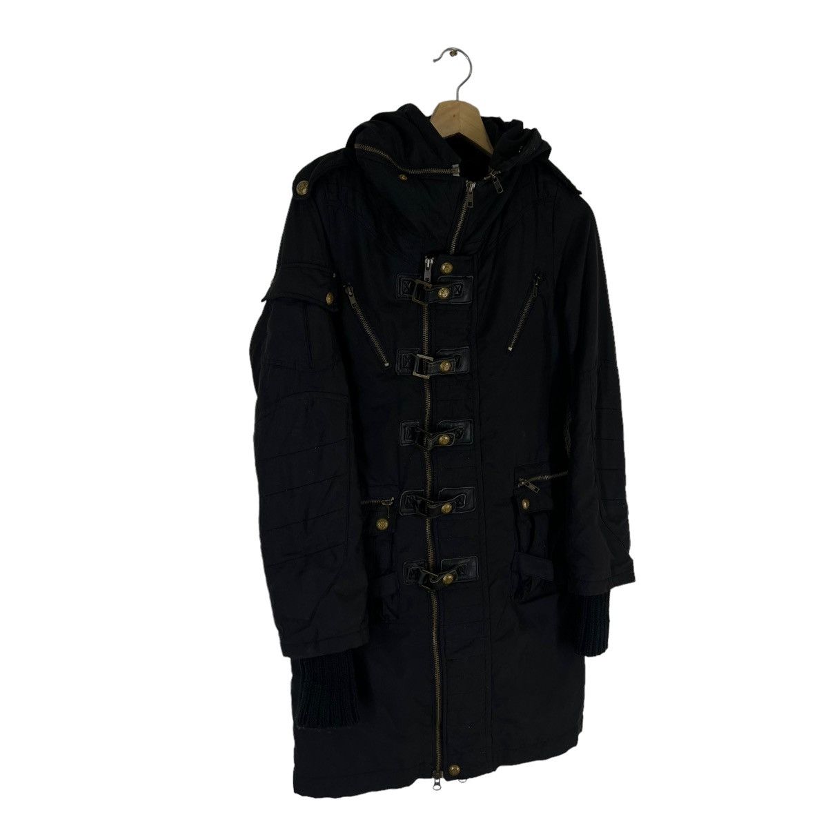 Japanese Brand LONG JACKET PUNK STYLE PARACHITE BIKER SLY JAPAN Size US S / EU 44-46 / 1 - 3 Thumbnail
