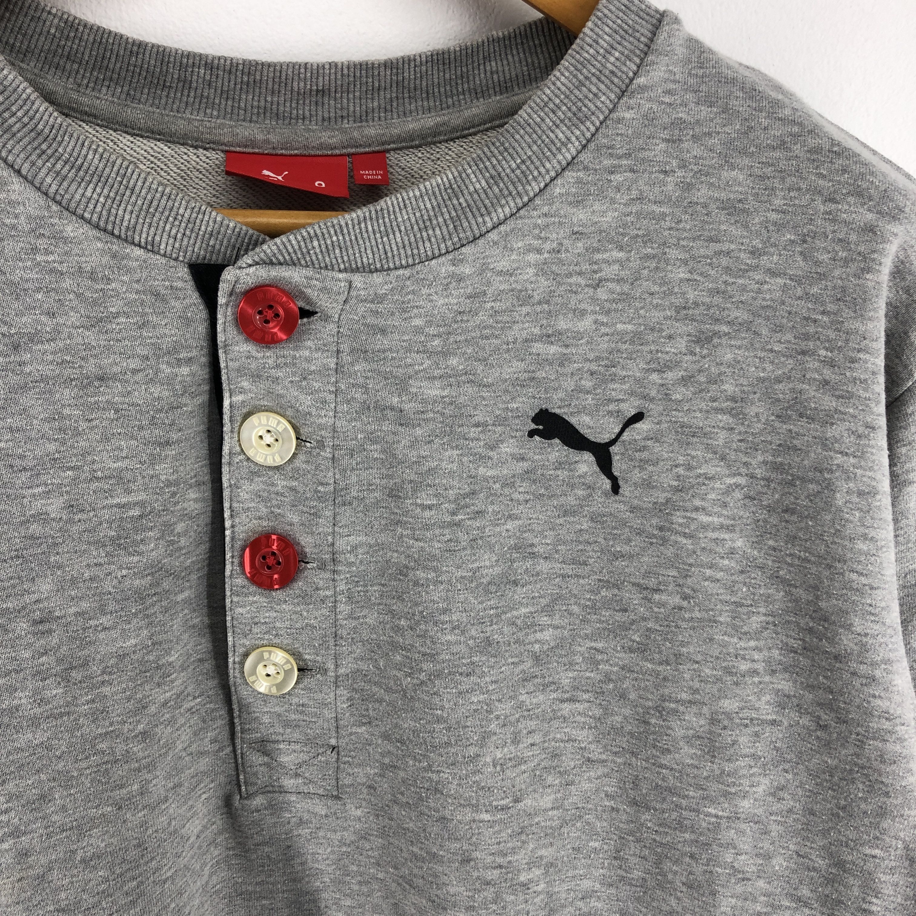 Puma PUMA Button Crew Neck Sweatshirt #2603-93 Size US M / EU 48-50 / 2 - 4 Thumbnail