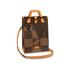 Louis Vuitton Nigo Mini Tote Sac Plat Brown Giant Monogram Damier Ebene  Drip Bag