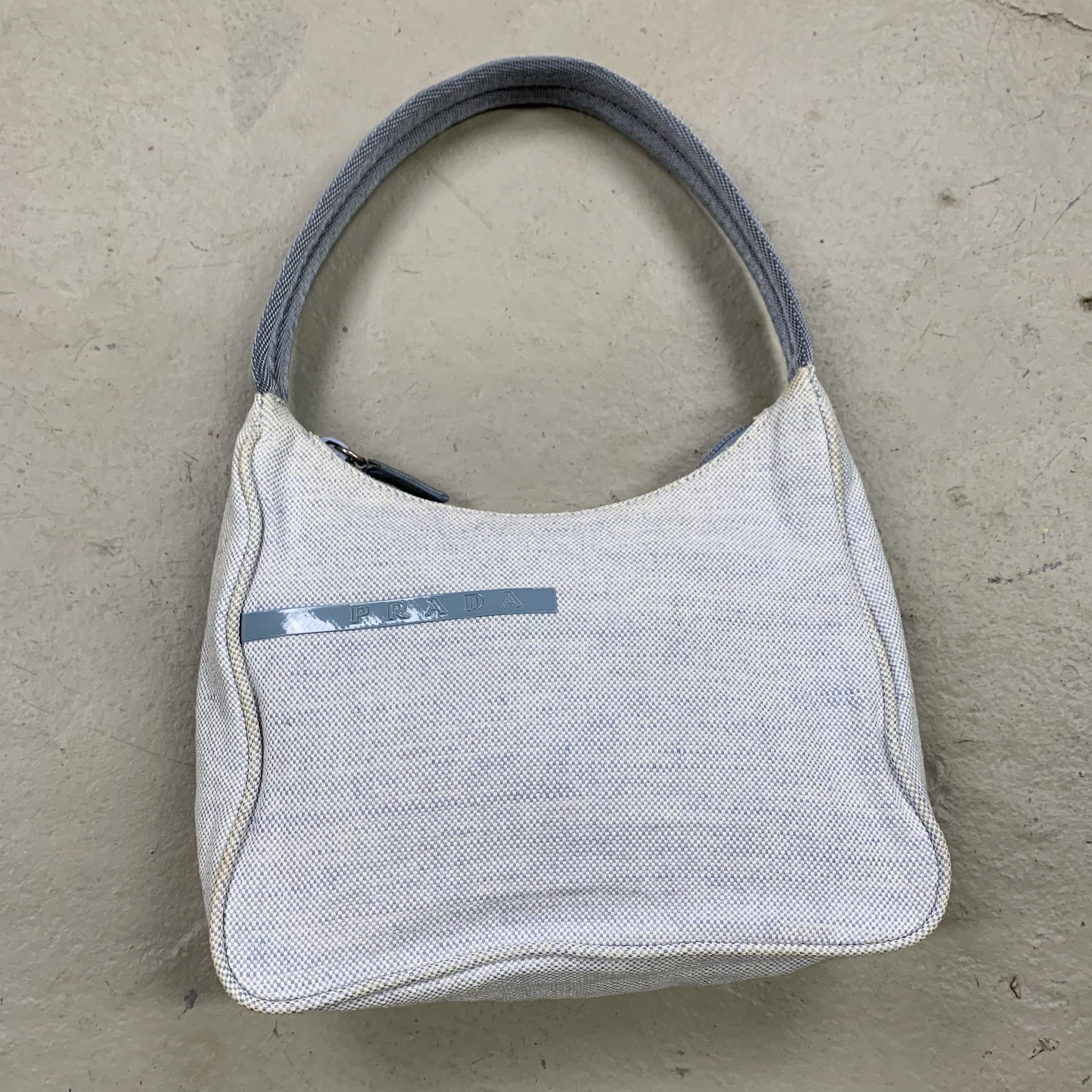 Prada 1999 Canvas Purse / Top Handle / Shoulder Bag Size ONE SIZE - 3 Thumbnail