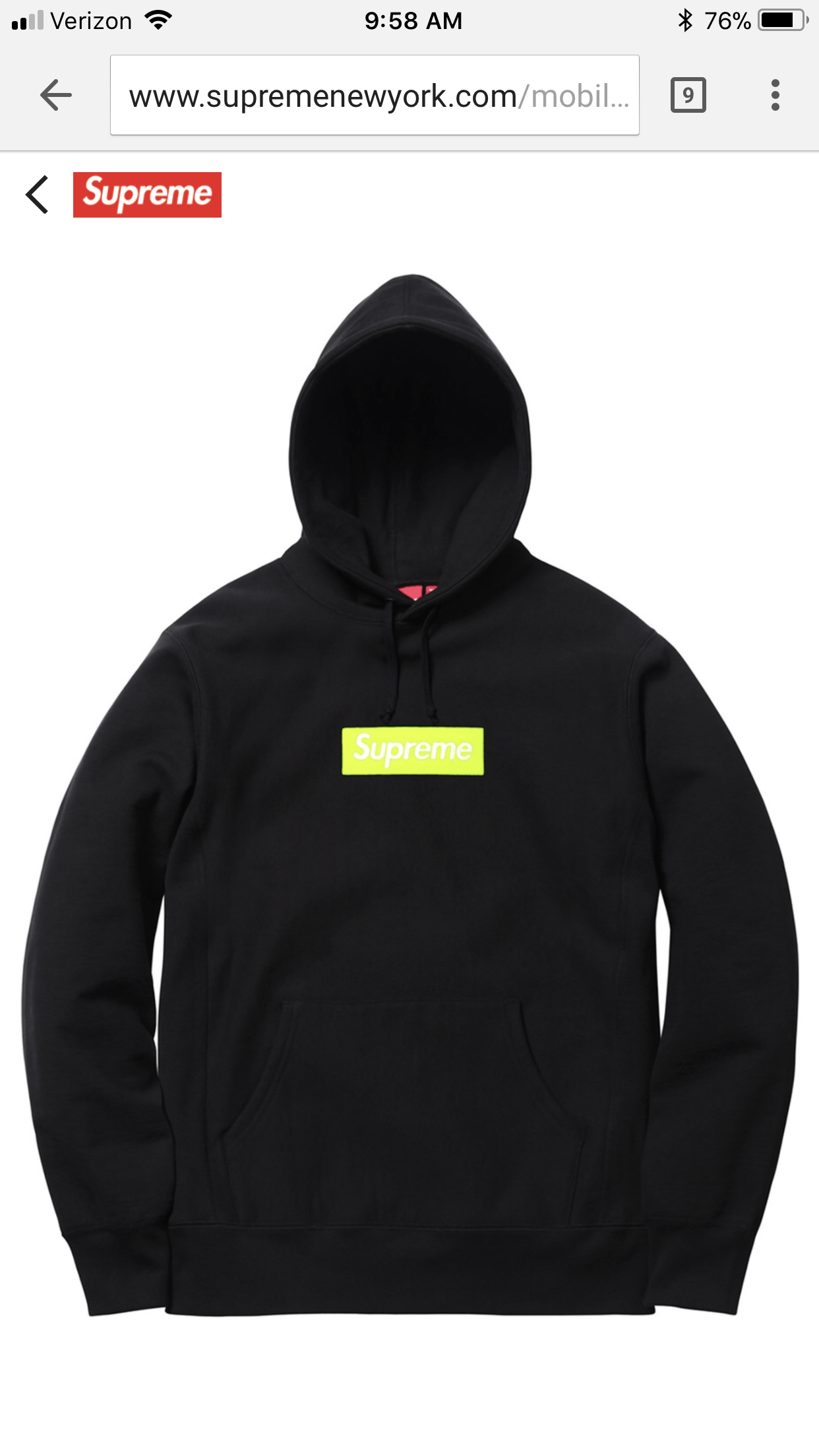 Supreme box logo store hoodie lime green