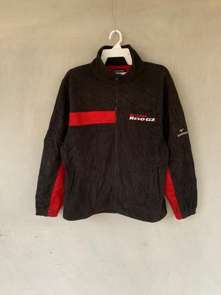 image of Bridgestone Blizzak Sweater Fleece in Black/Red, Men's (Size Medium)