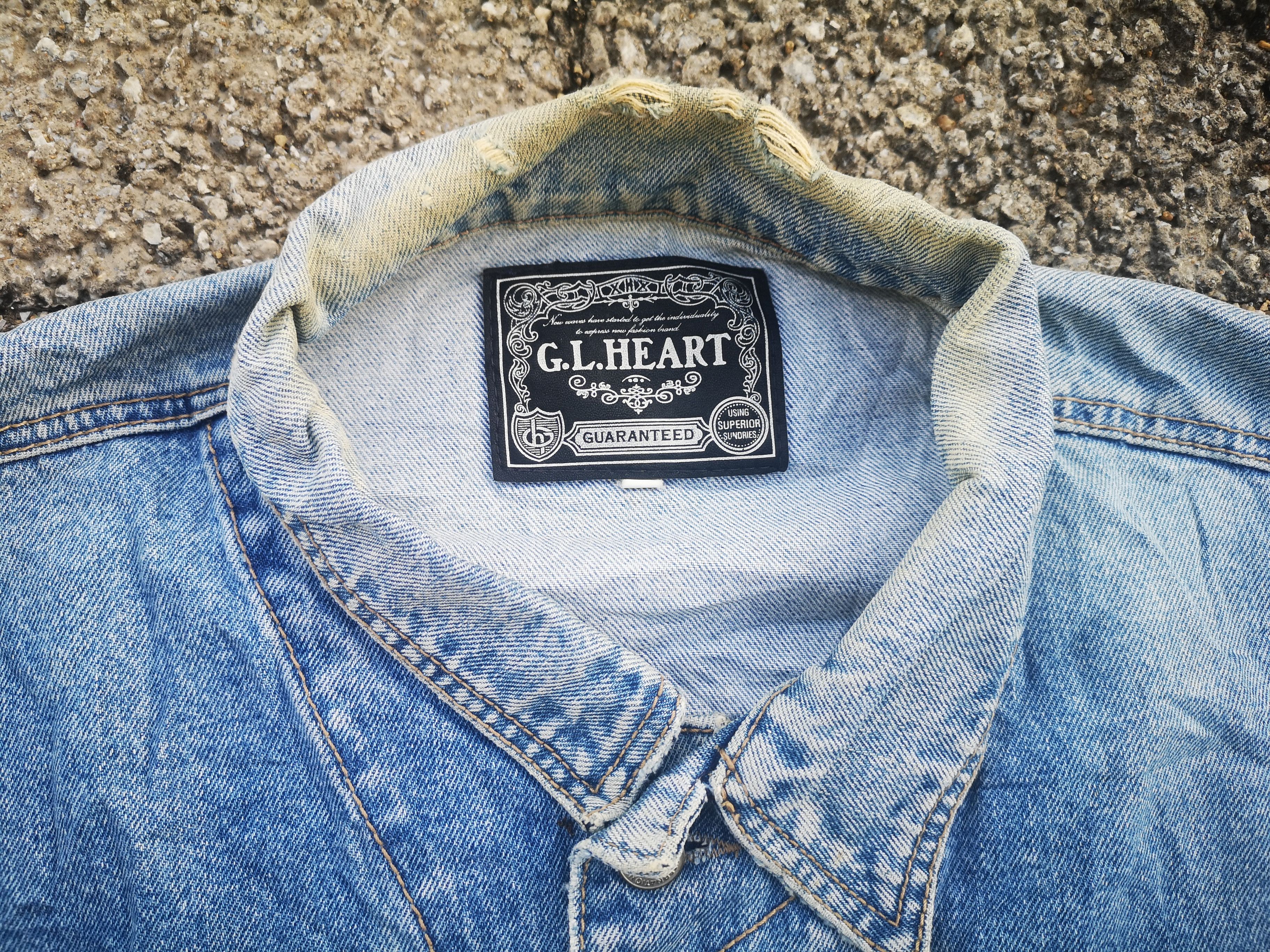 Japanese Brand GL Heart Denim Jacket Japanese Brand Size L / US 10 / IT 46 - 6 Thumbnail