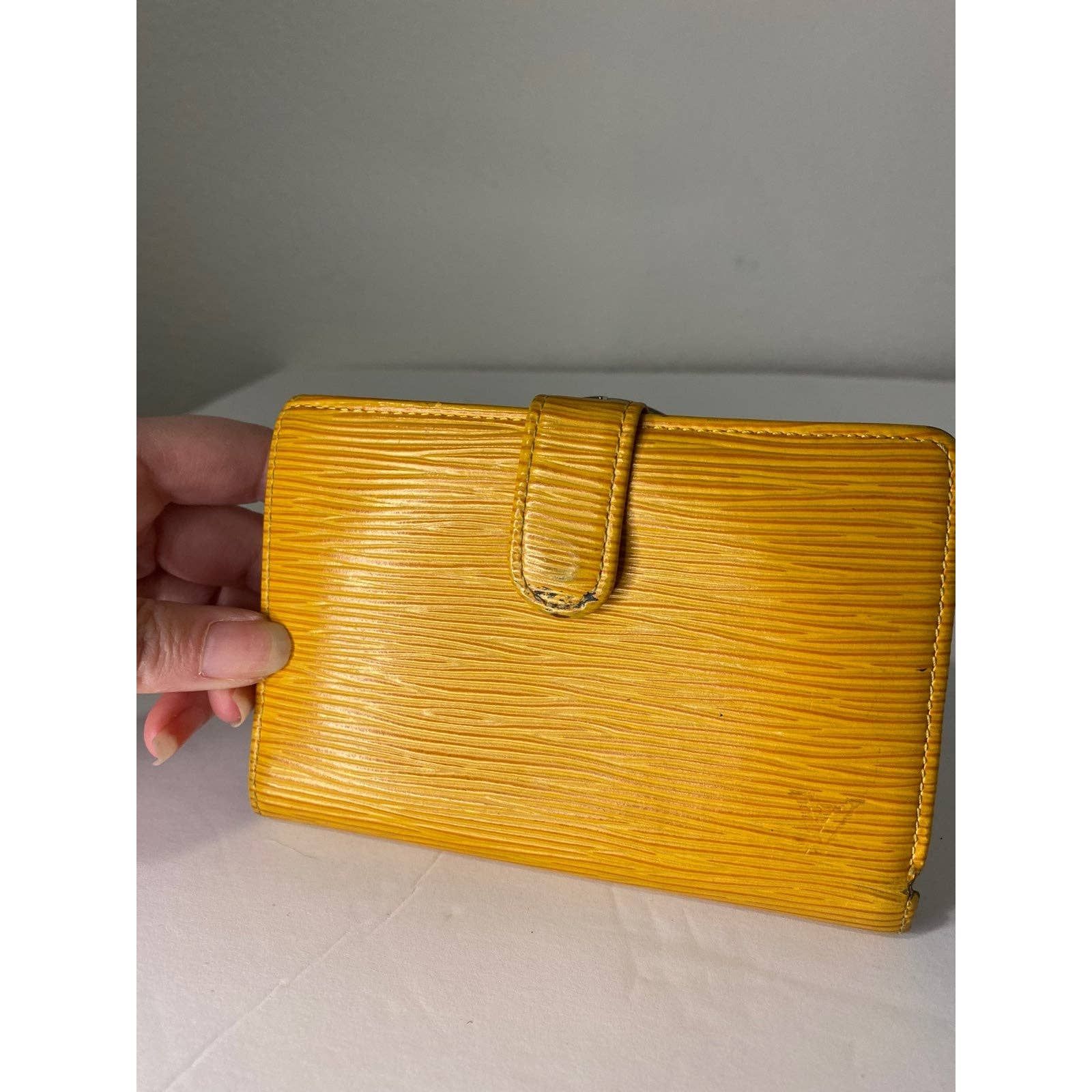 Louis Vuitton Authentic- Yellow Woman's Epi Wallet - Mint