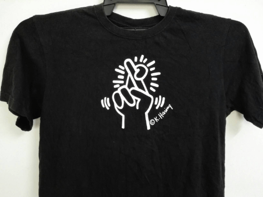 Keith Haring Vintage Keith Haring Hand Symbol Pop Art Shirt Size US L / EU 52-54 / 3 - 3 Thumbnail