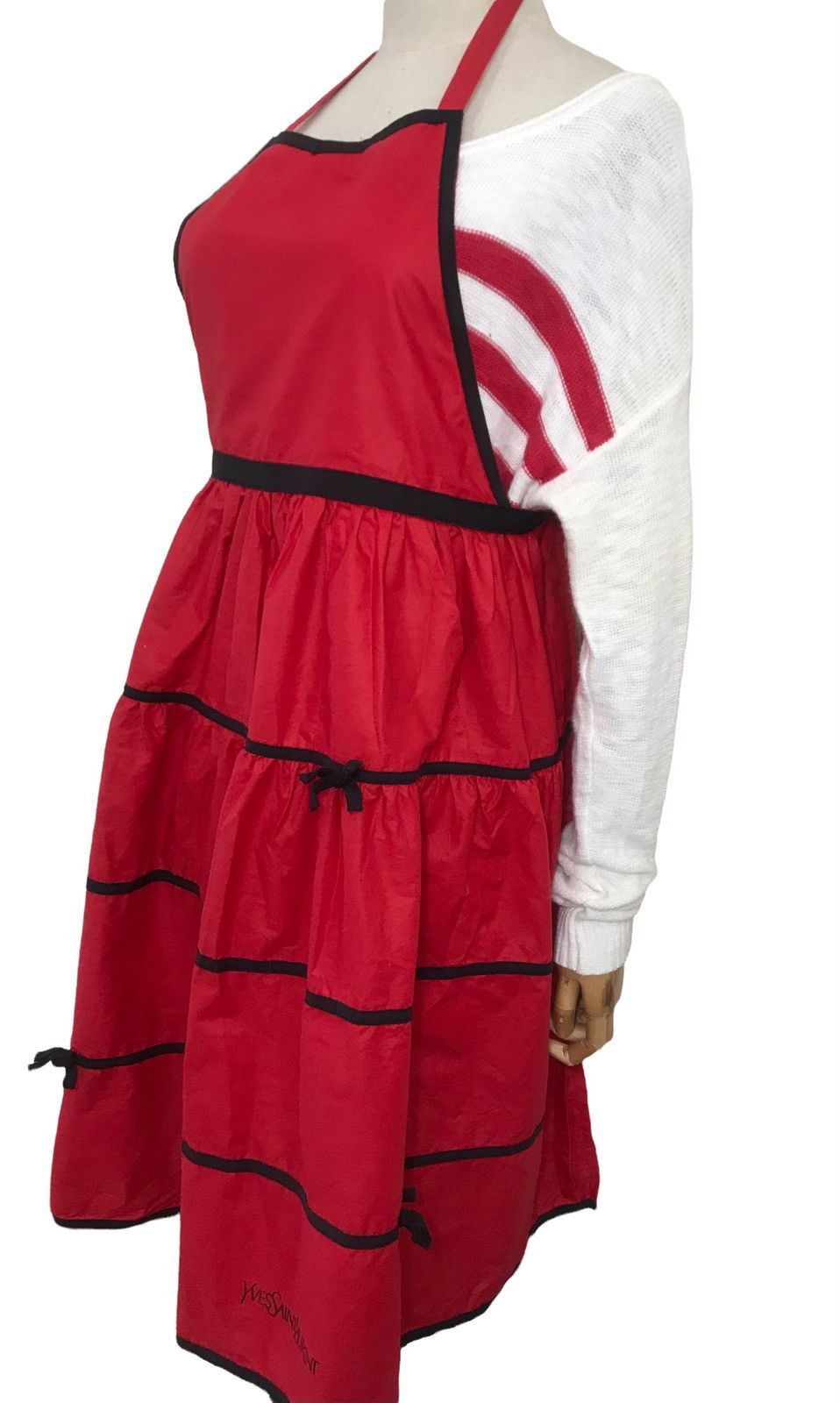 Yves Saint Laurent Vintage Yvessaintlaurent YSL Japan JAA Red Apron Size ONE SIZE - 2 Thumbnail
