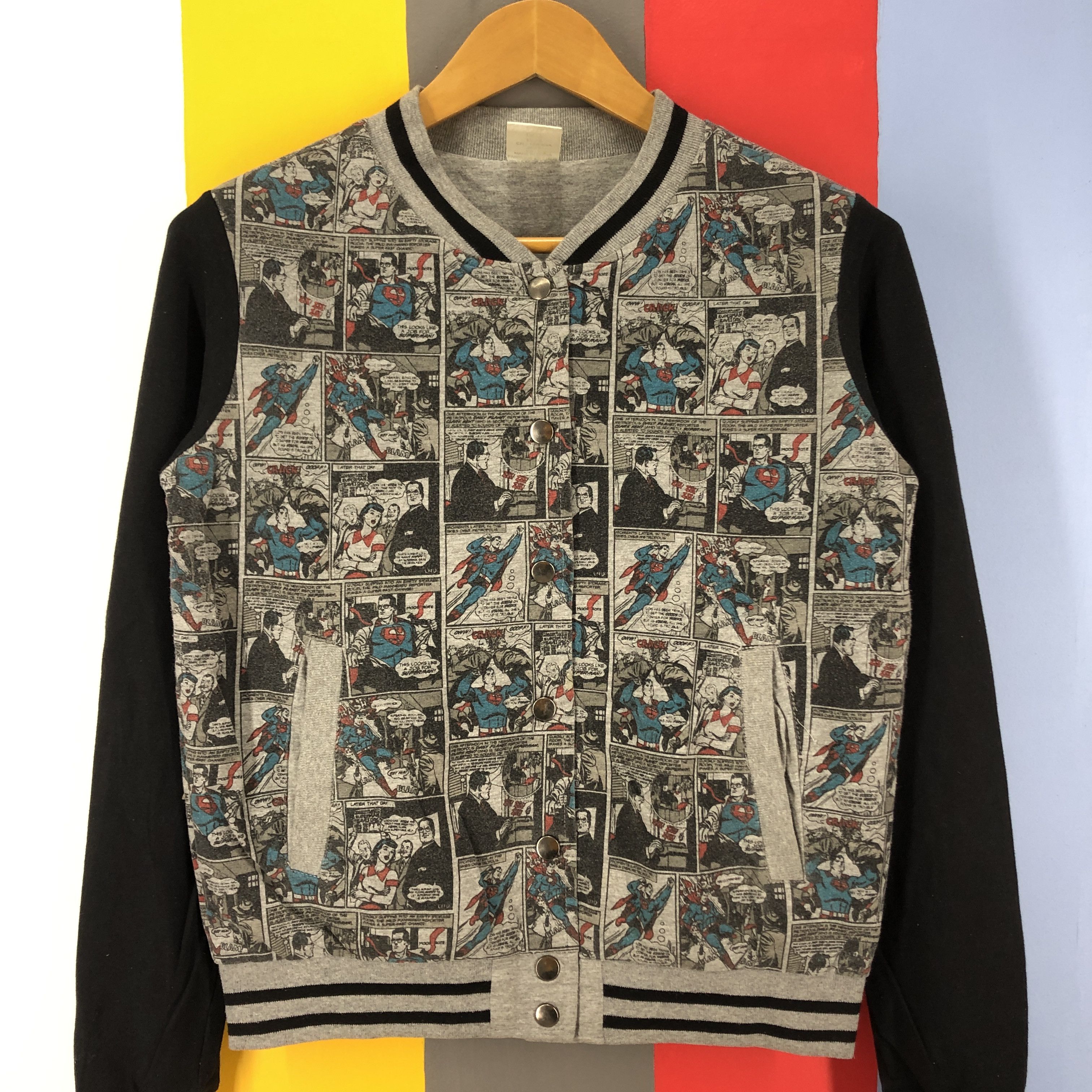 DC Comics SUPERMAN Button Sweater Full Print #0881/AF Size US XS / EU 42 / 0 - 2 Thumbnail