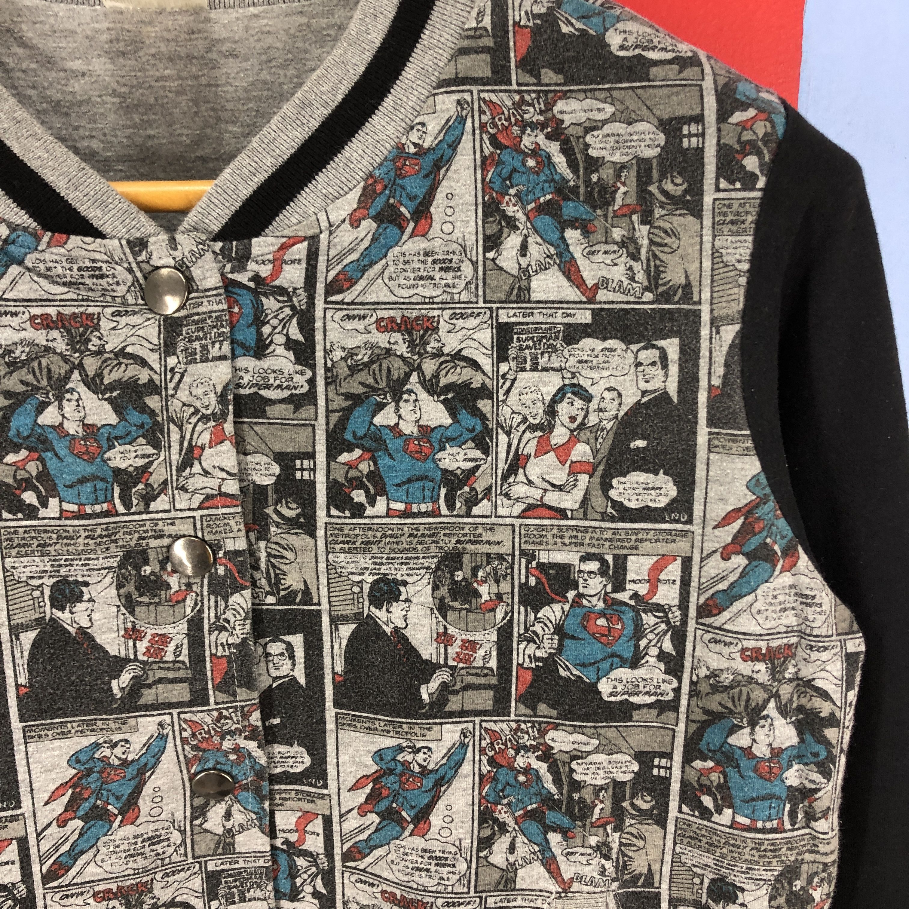 DC Comics SUPERMAN Button Sweater Full Print #0881/AF Size US XS / EU 42 / 0 - 4 Thumbnail