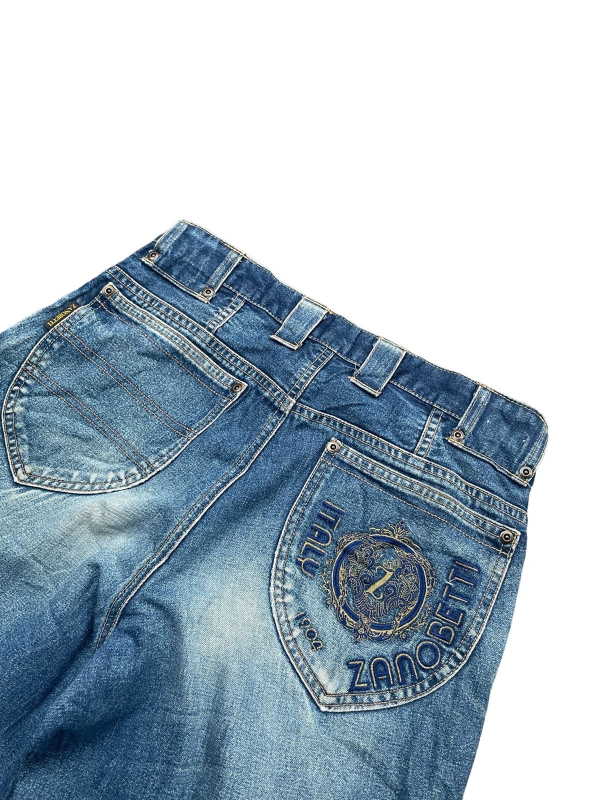 Designer Vintage Zanobetti Aging Faded Wash Denim Size US 30 / EU 46 - 10 Thumbnail