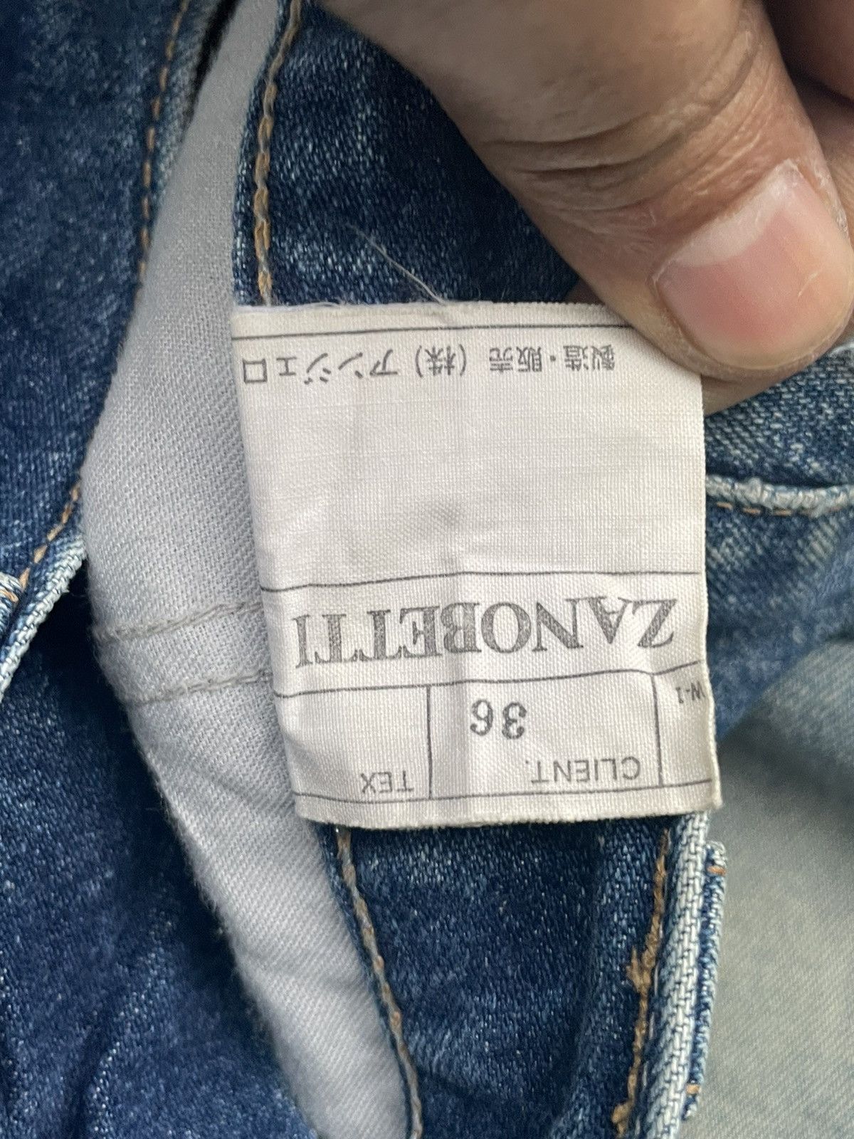 Designer Vintage Zanobetti Aging Faded Wash Denim Size US 30 / EU 46 - 14 Thumbnail