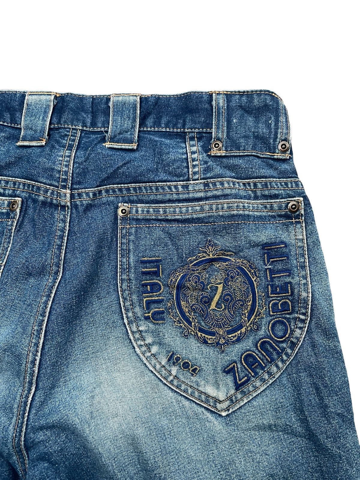 Designer Vintage Zanobetti Aging Faded Wash Denim Size US 30 / EU 46 - 11 Thumbnail