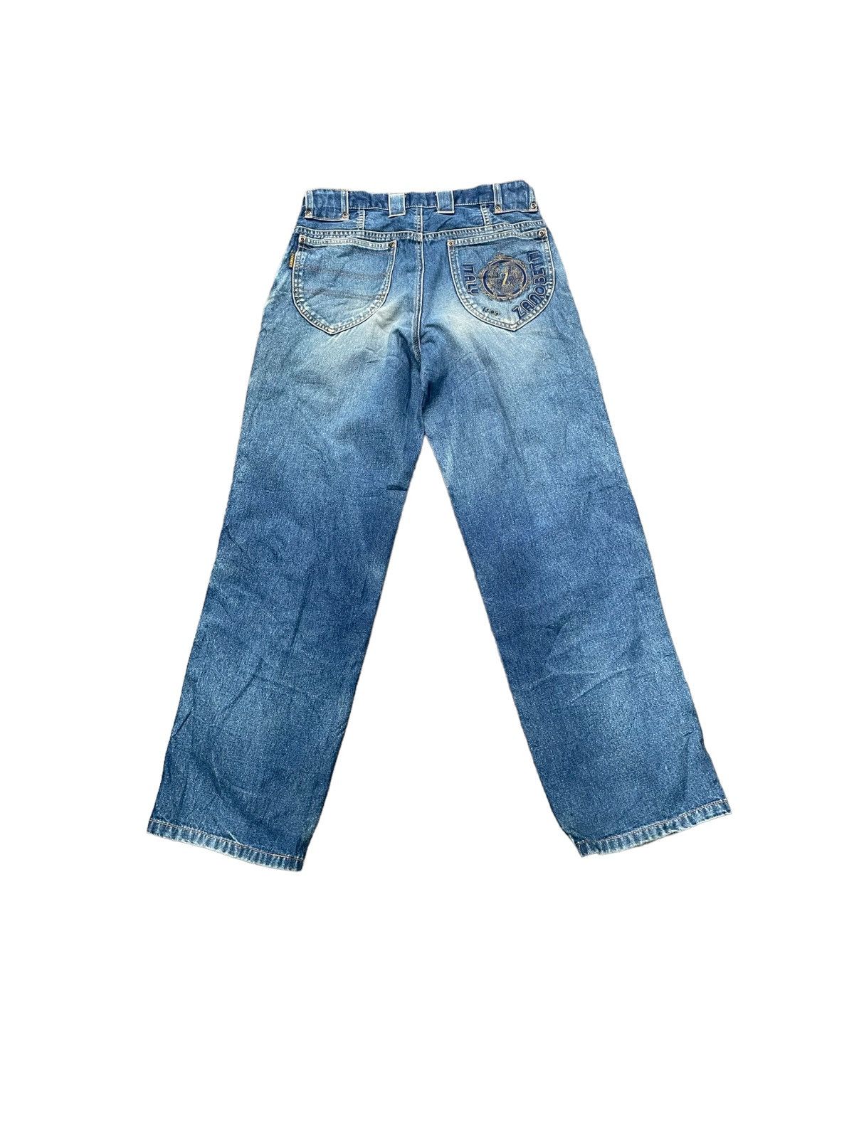Designer Vintage Zanobetti Aging Faded Wash Denim Size US 30 / EU 46 - 8 Thumbnail