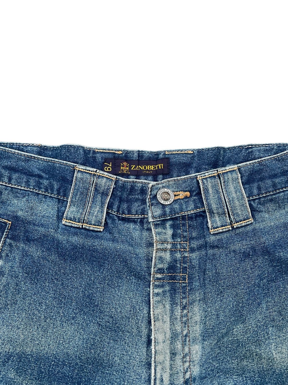Designer Vintage Zanobetti Aging Faded Wash Denim Size US 30 / EU 46 - 7 Thumbnail