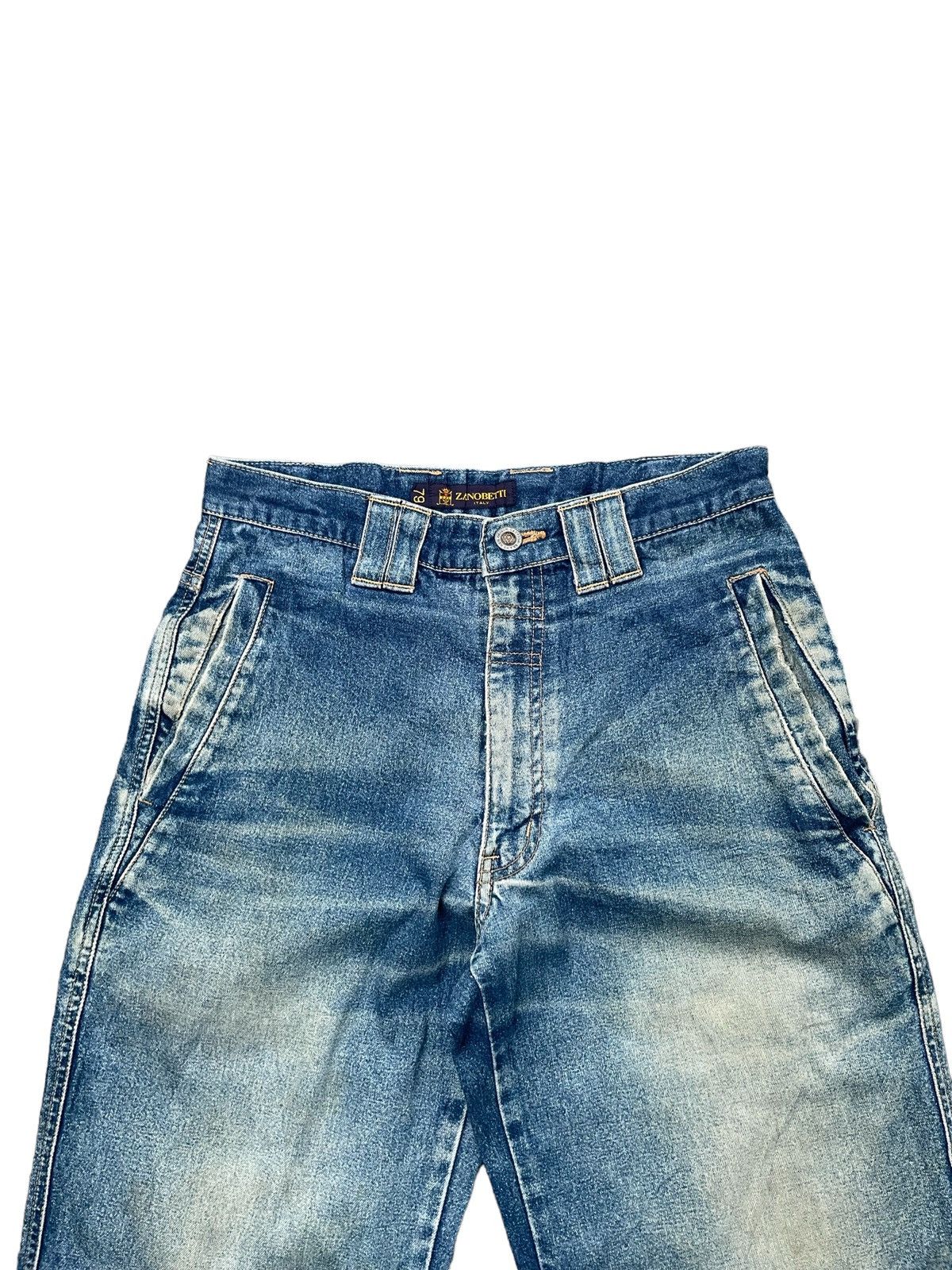 Designer Vintage Zanobetti Aging Faded Wash Denim Size US 30 / EU 46 - 5 Thumbnail