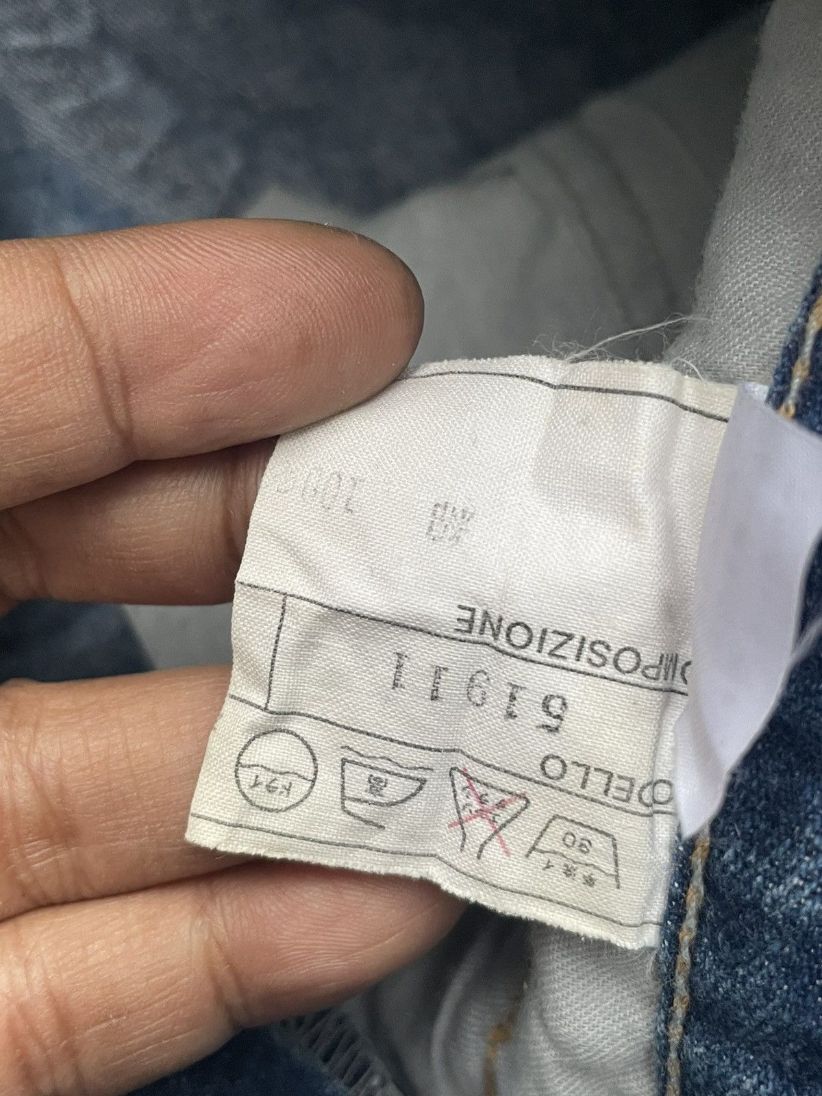 Designer Vintage Zanobetti Aging Faded Wash Denim Size US 30 / EU 46 - 15 Thumbnail