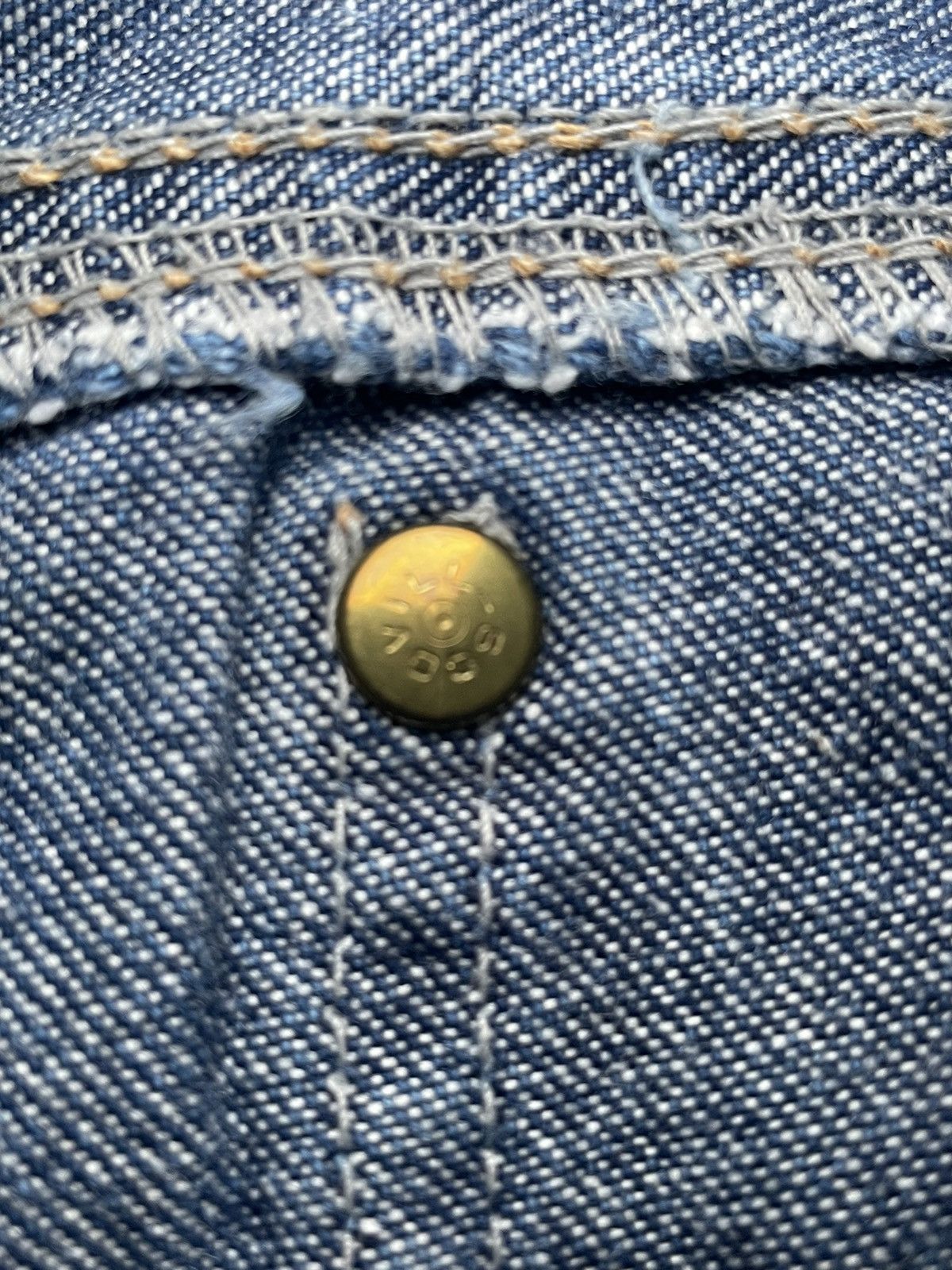 Designer Vintage Zanobetti Aging Faded Wash Denim Size US 30 / EU 46 - 17 Thumbnail