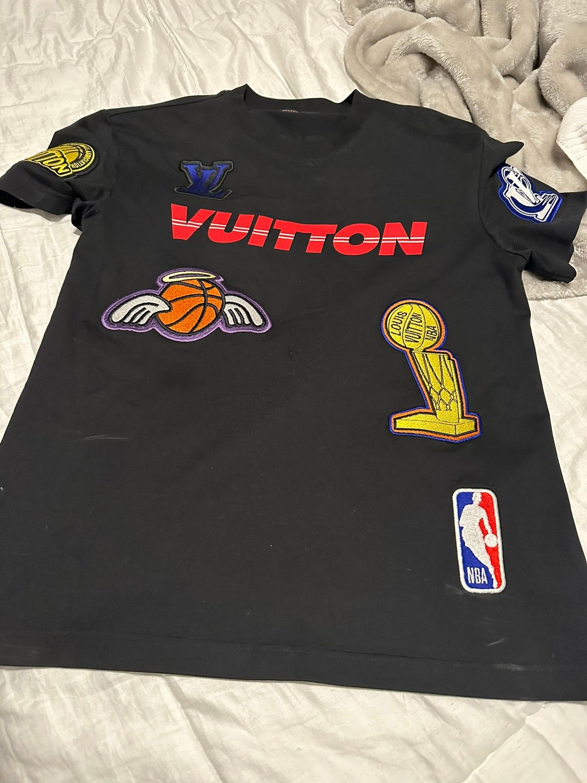 LV x NBA Lvxnba Multi Logo Print T shirt 1A9XEG