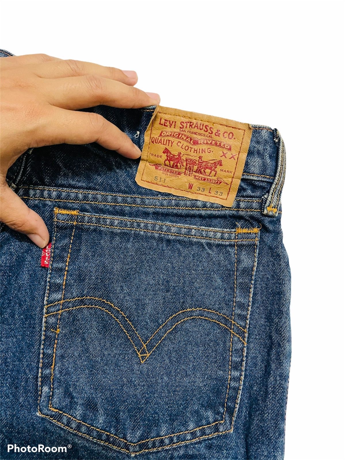 Levi's Vintage Clothing Distressed Denime 511 Levis Vintage Clothing Size US 31 - 4 Thumbnail