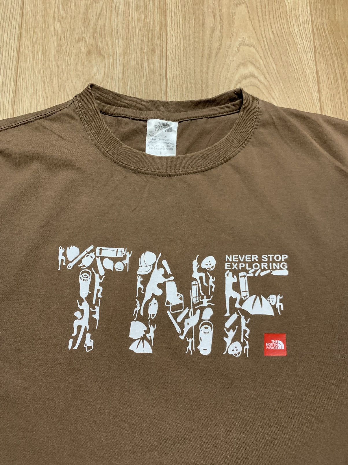 The North Face Vintage TNF The North Face Brown T-Shirt Size US L / EU 52-54 / 3 - 3 Thumbnail