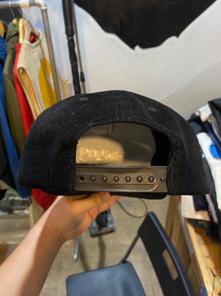 Guilty Parties Embroidery Spell Out Corduroy Cap
