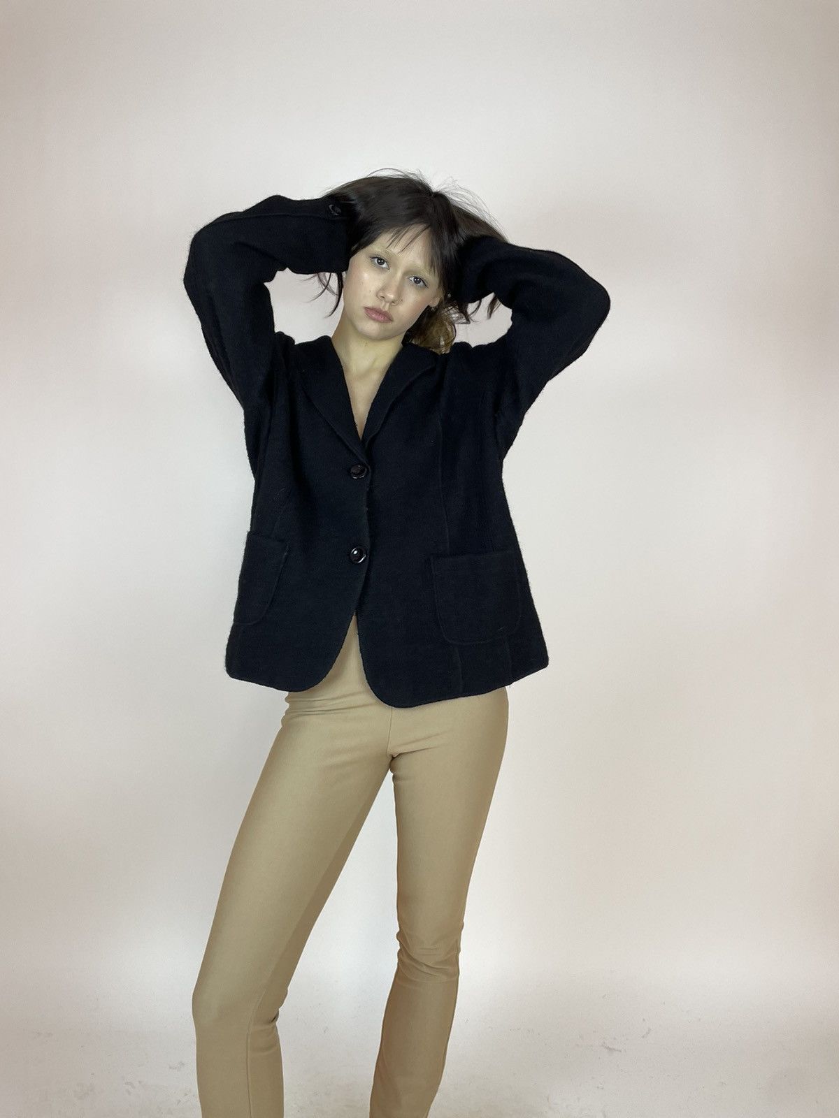 Streetwear Laura di Sarpi wool cardign black blazer Womens size XXL ...