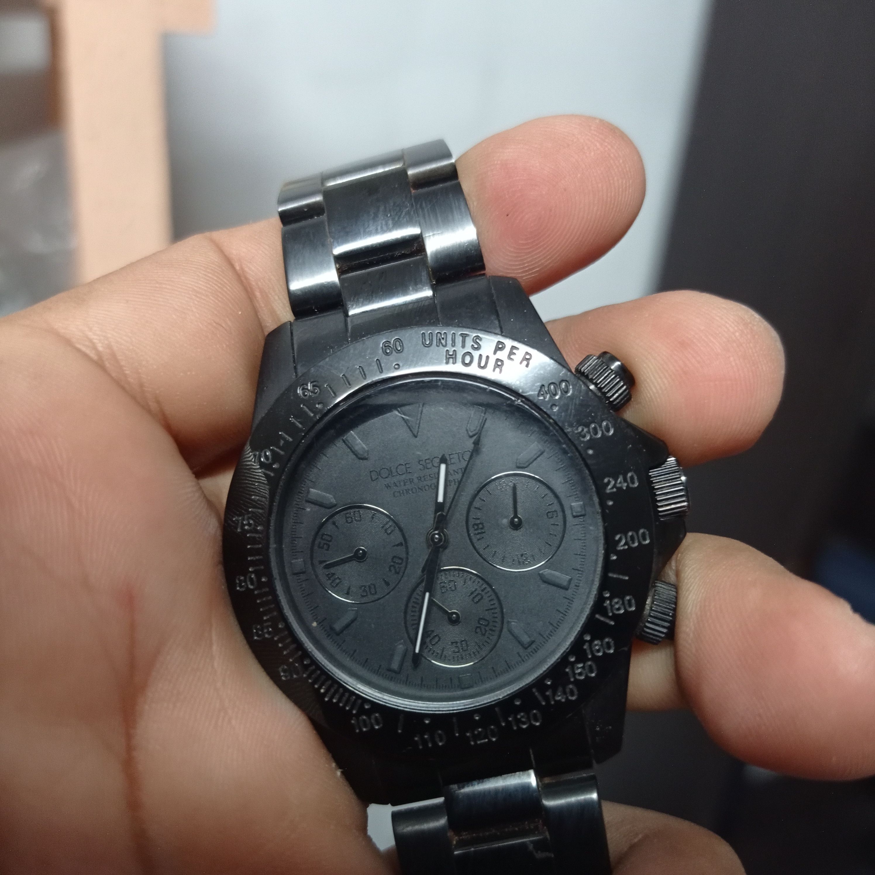 Japanese Brand BLACK MONSTER (DOLCE SEGRETO CG-100) CHRONOGRAPH WATCH Size ONE SIZE - 4 Thumbnail