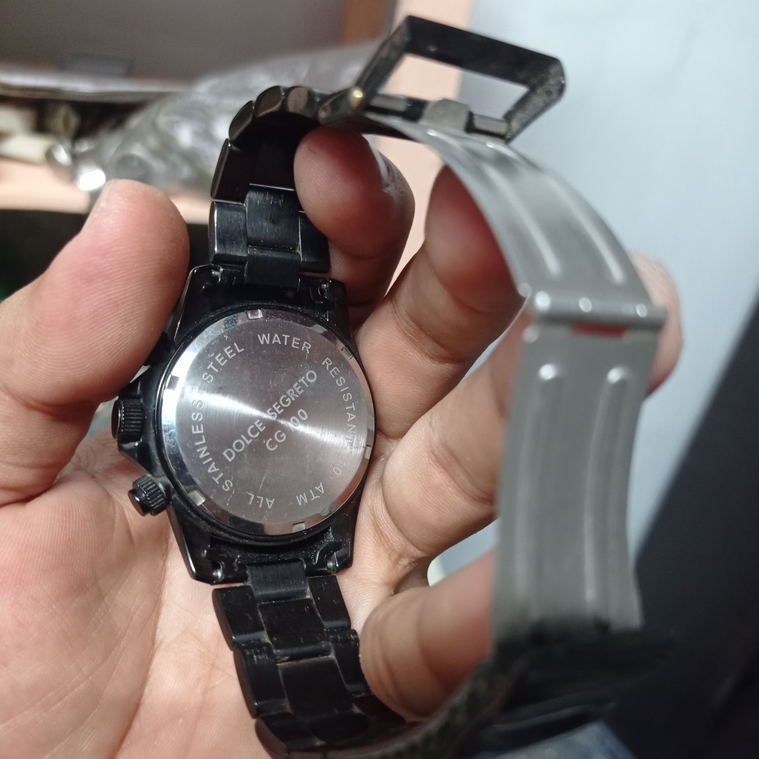 Japanese Brand BLACK MONSTER (DOLCE SEGRETO CG-100) CHRONOGRAPH WATCH Size ONE SIZE - 8 Thumbnail