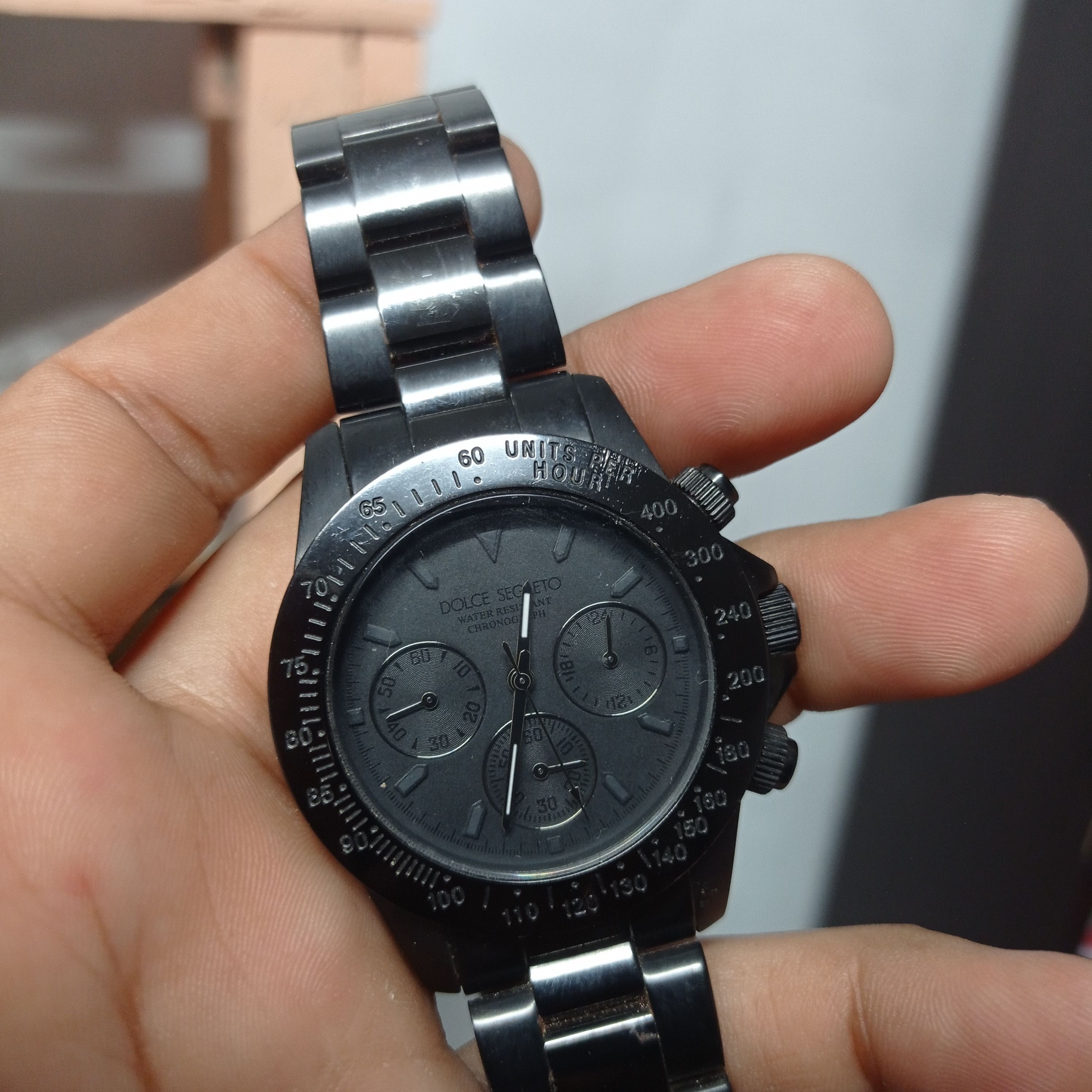 Japanese Brand BLACK MONSTER (DOLCE SEGRETO CG-100) CHRONOGRAPH WATCH Size ONE SIZE - 13 Thumbnail