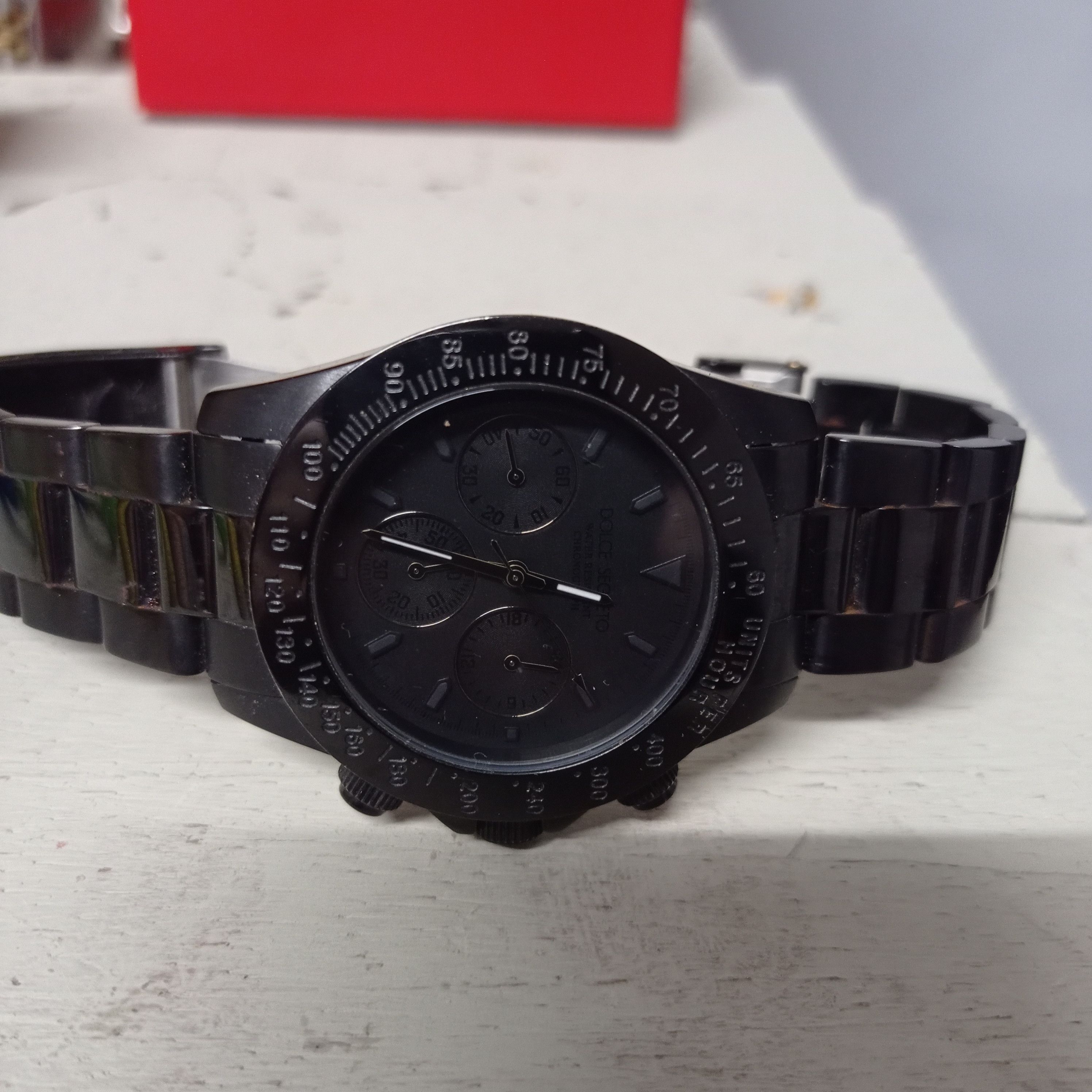 Japanese Brand BLACK MONSTER (DOLCE SEGRETO CG-100) CHRONOGRAPH WATCH Size ONE SIZE - 14 Thumbnail