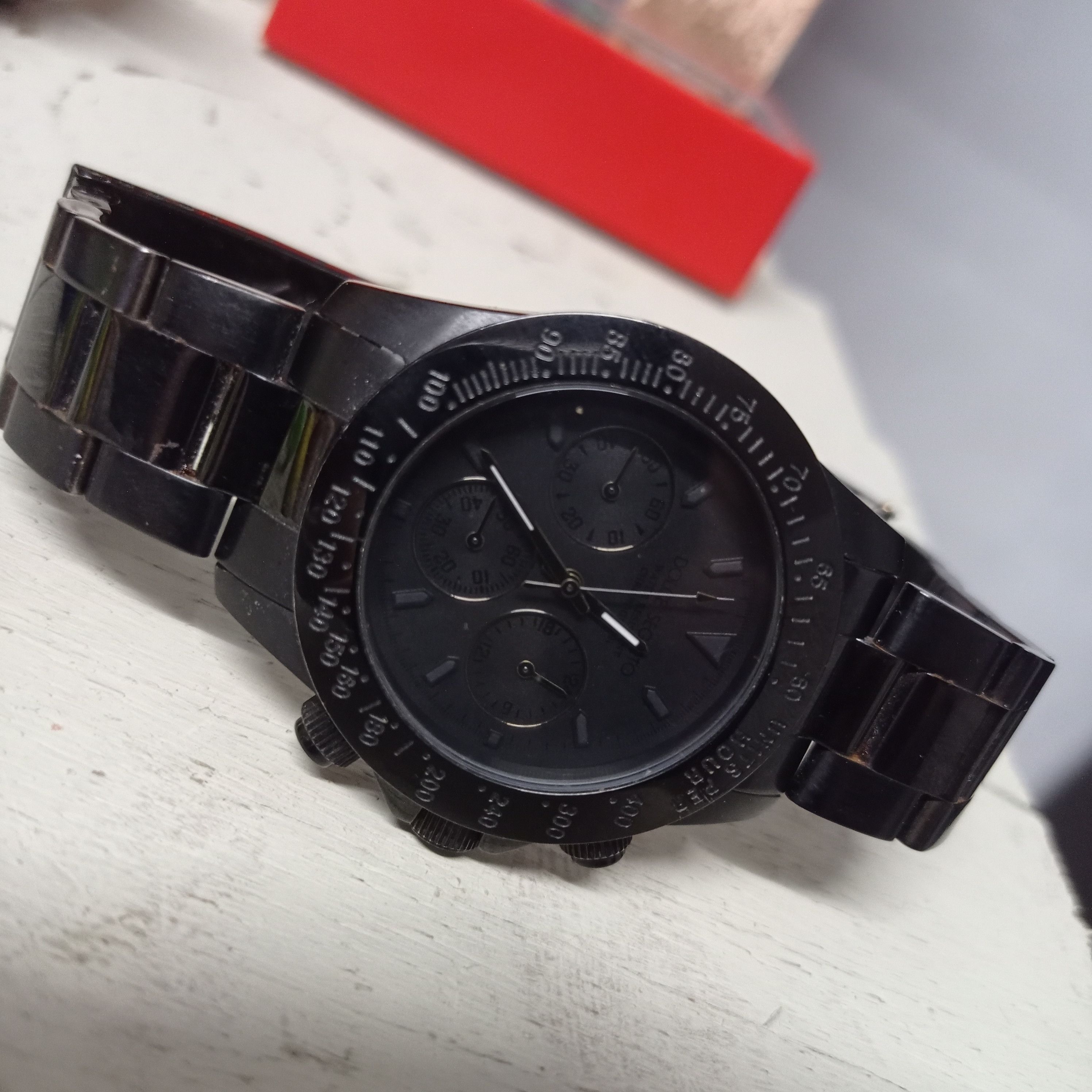 Japanese Brand BLACK MONSTER (DOLCE SEGRETO CG-100) CHRONOGRAPH WATCH Size ONE SIZE - 7 Thumbnail