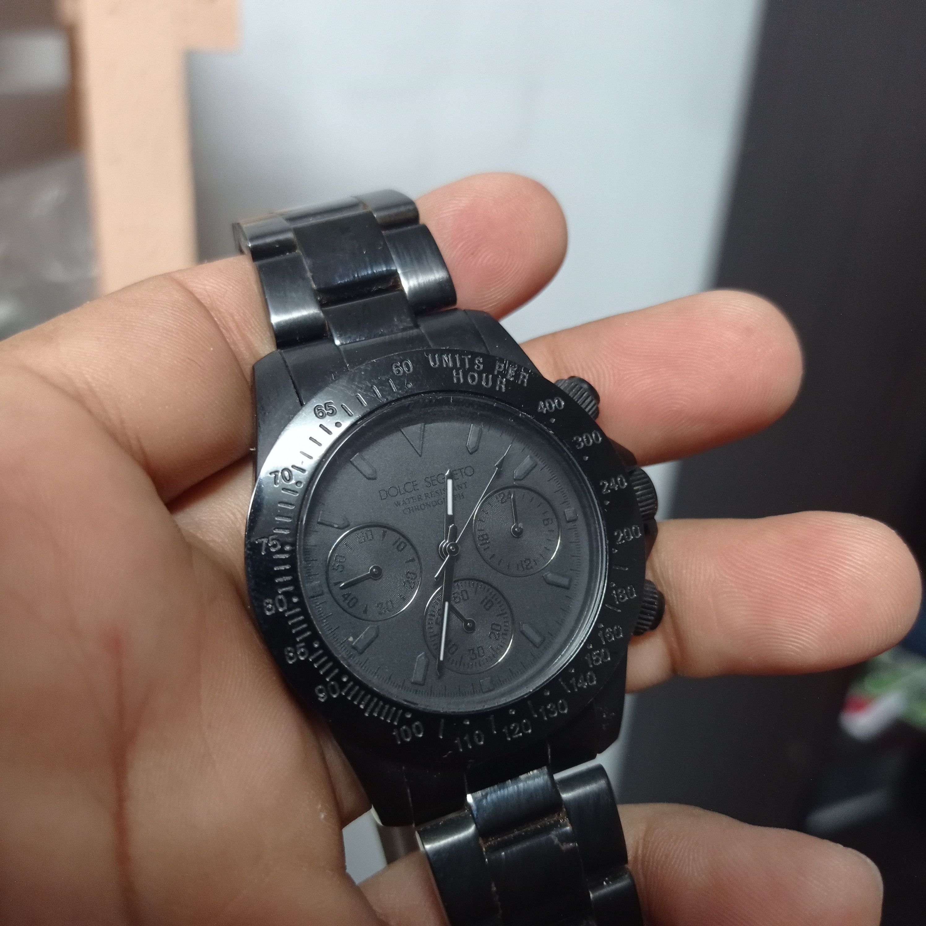 Japanese Brand BLACK MONSTER (DOLCE SEGRETO CG-100) CHRONOGRAPH WATCH Size ONE SIZE - 5 Thumbnail