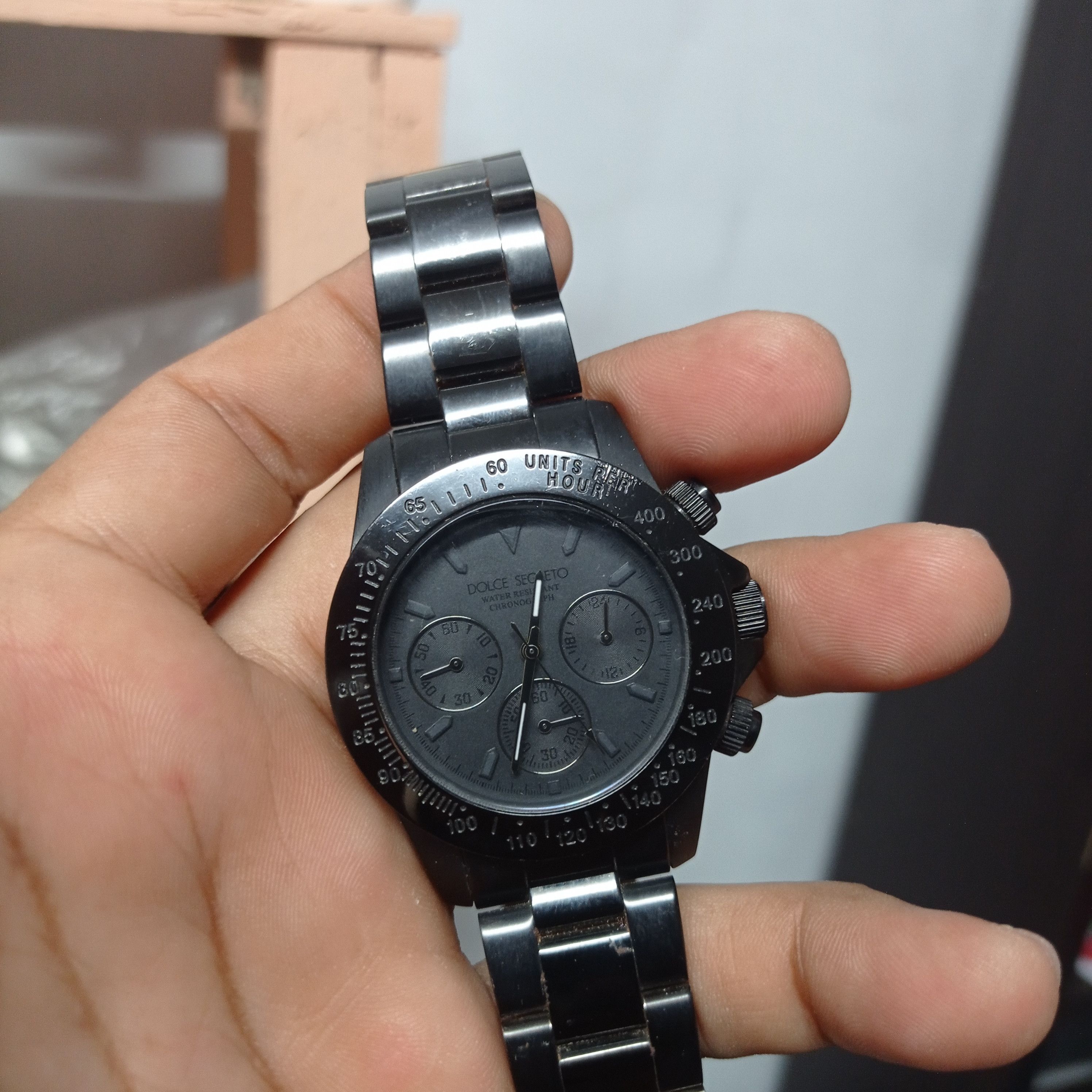 Japanese Brand BLACK MONSTER (DOLCE SEGRETO CG-100) CHRONOGRAPH WATCH Size ONE SIZE - 20 Thumbnail